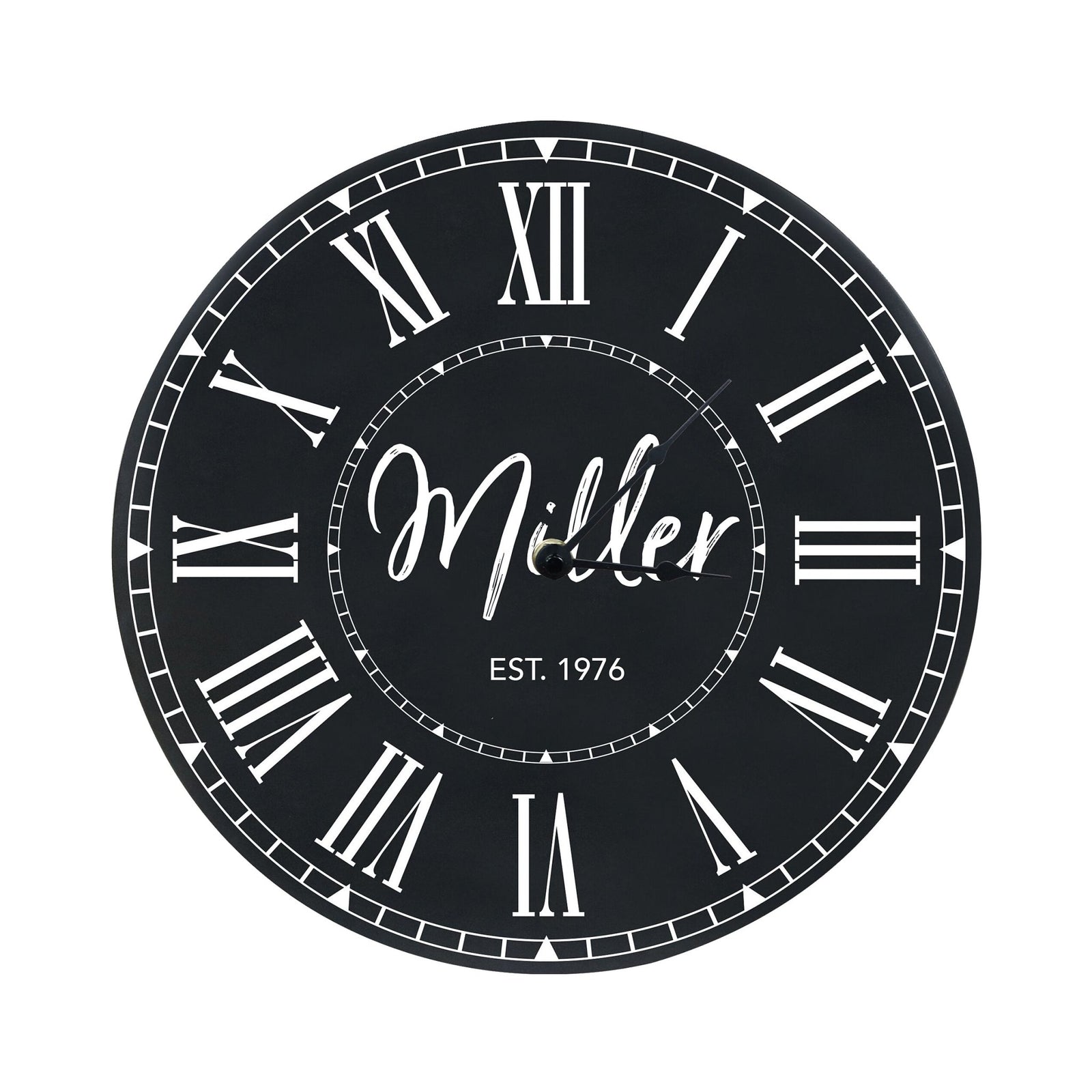 Custom Everyday Home and Family Clock 12” x 0.75” Last Name, Year Established - LifeSong Milestones