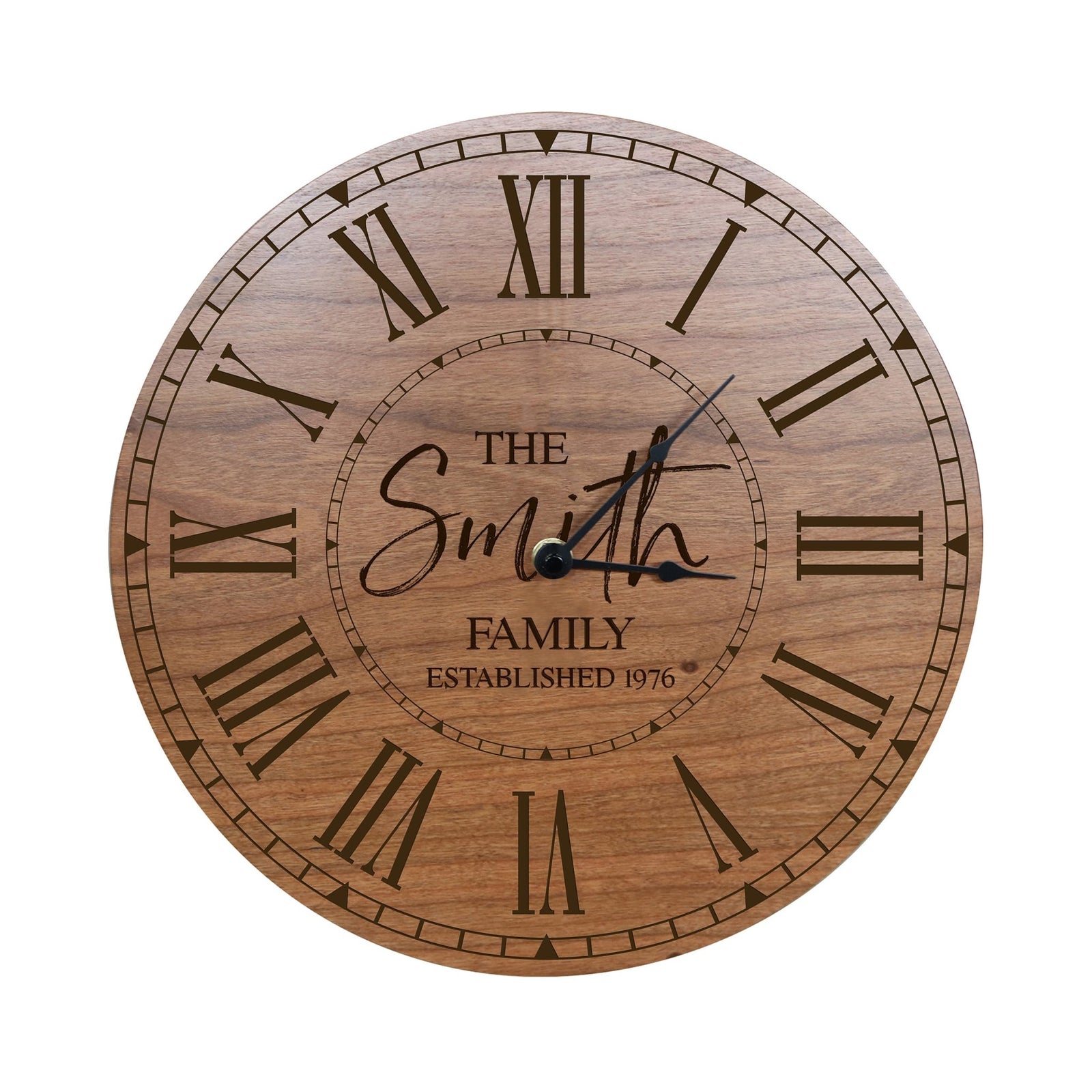 Custom Everyday Home and Family Clock 12” x 0.75” The Family - LifeSong Milestones