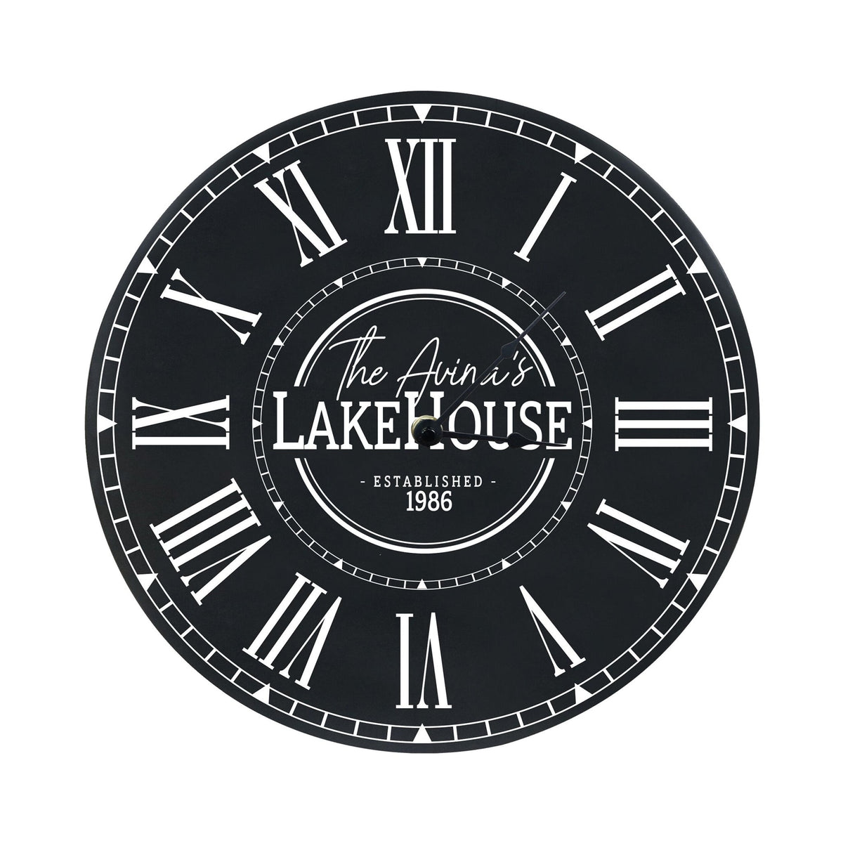 Custom Everyday Home and Family Clock 12” x 0.75” The Lakehouse - LifeSong Milestones