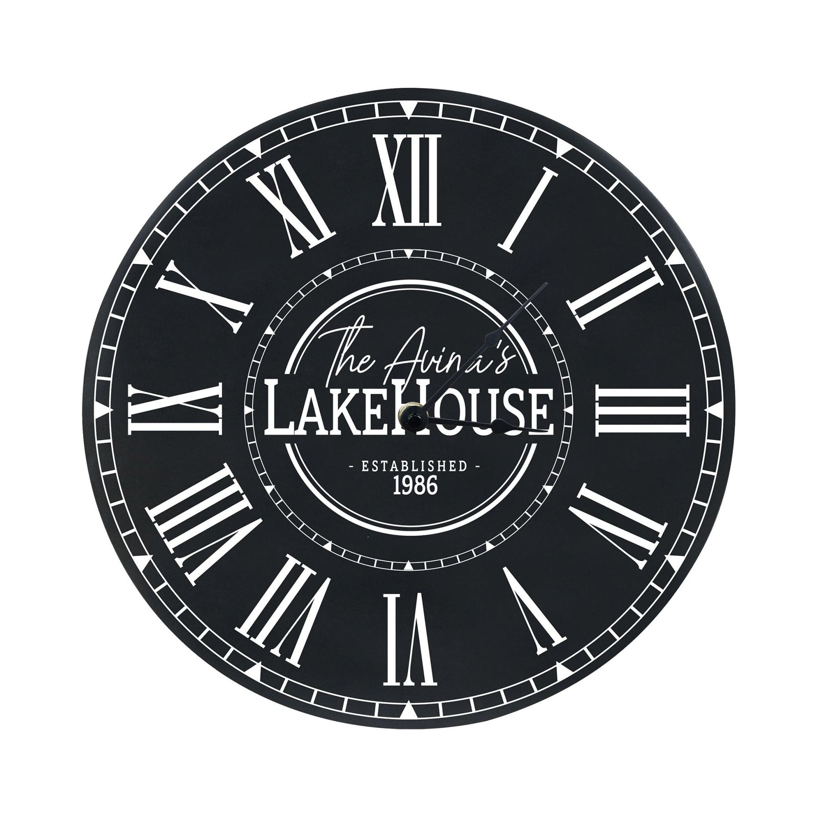 Custom Everyday Home and Family Clock 12” x 0.75” The Lakehouse - LifeSong Milestones
