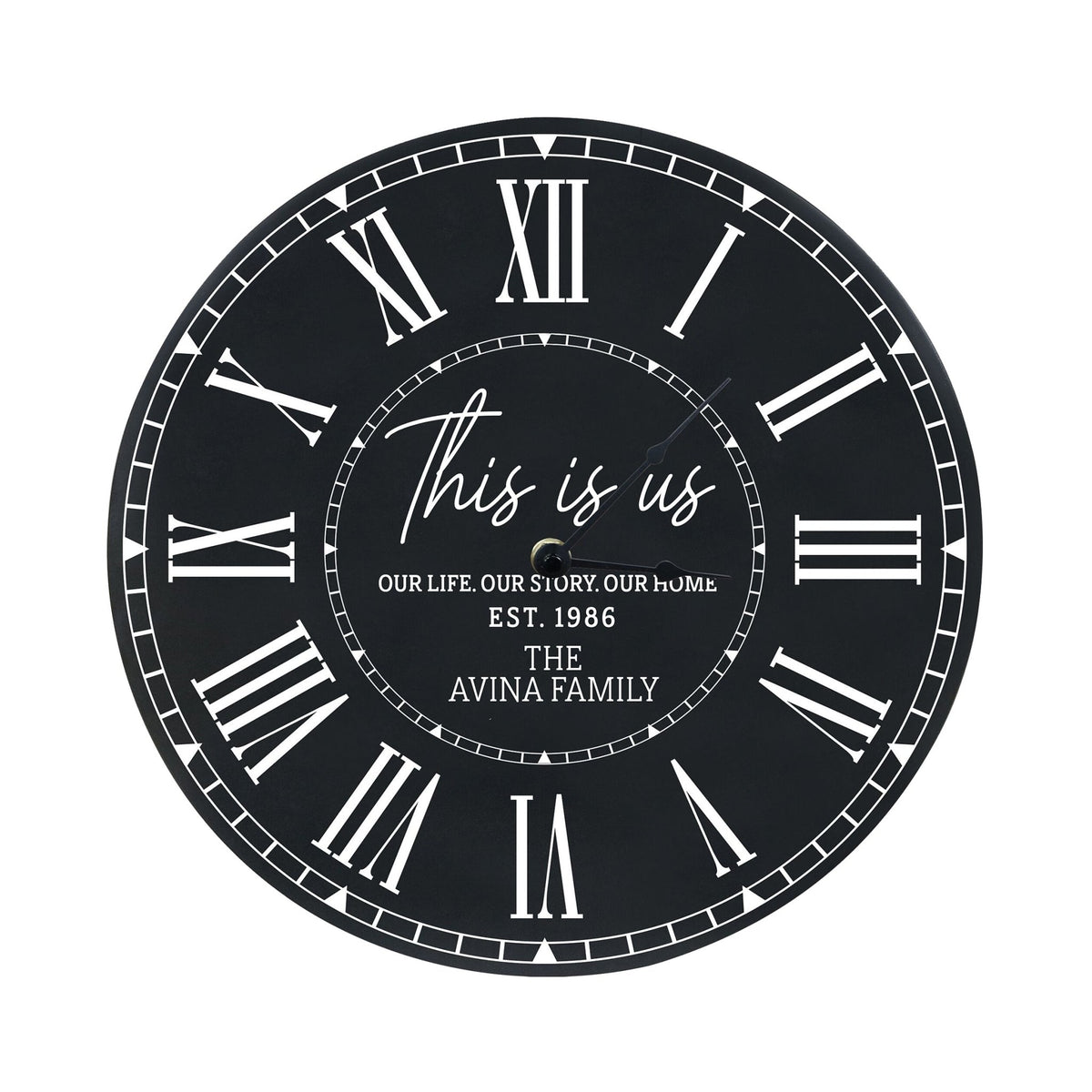 Custom Everyday Home and Family Clock 12” x 0.75” This Is Us - LifeSong Milestones