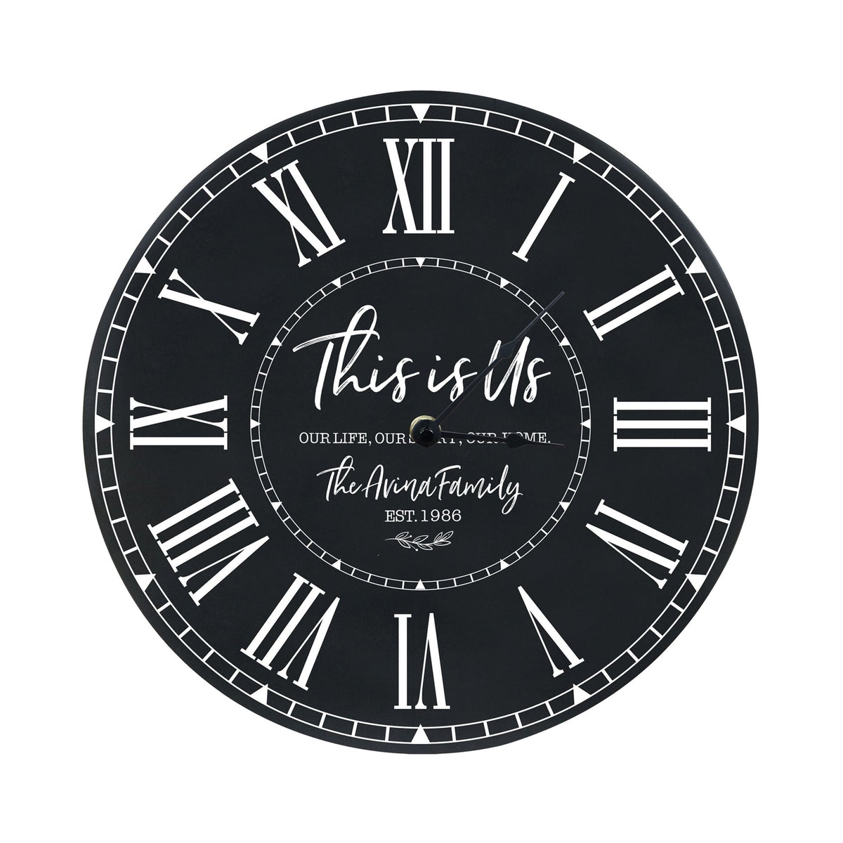 Custom Everyday Home and Family Clock 12” x 0.75” This Is Us - LifeSong Milestones