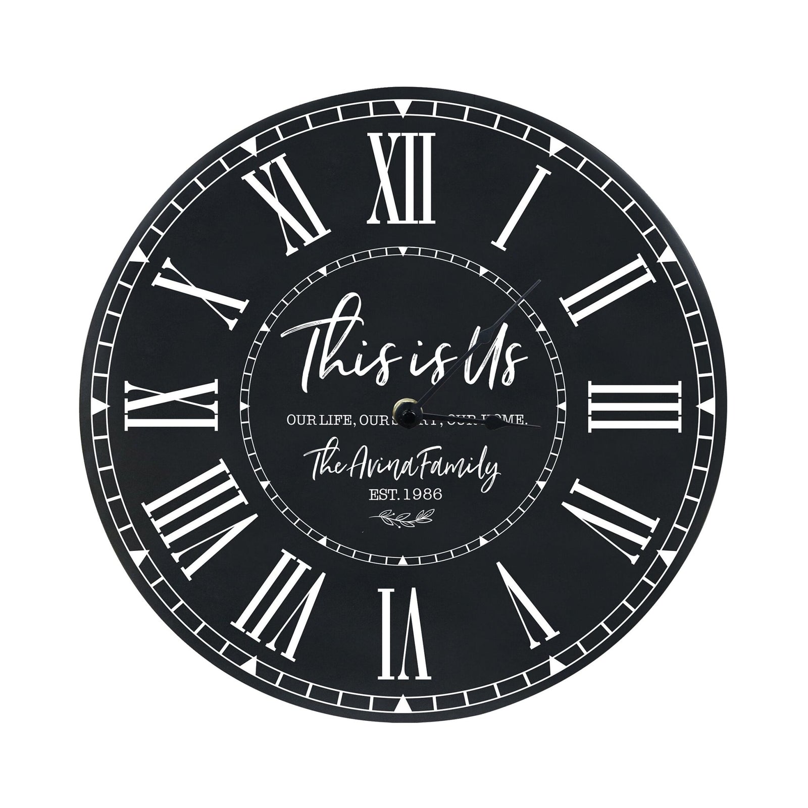 Custom Everyday Home and Family Clock 12” x 0.75” This Is Us - LifeSong Milestones