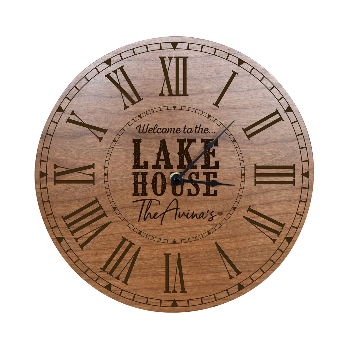 Custom Everyday Home and Family Clock 12” x .75” Welcome to the Lakehouse - LifeSong Milestones