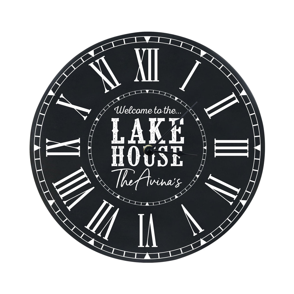 Custom Everyday Home and Family Clock 12” x .75” Welcome to the Lakehouse - LifeSong Milestones