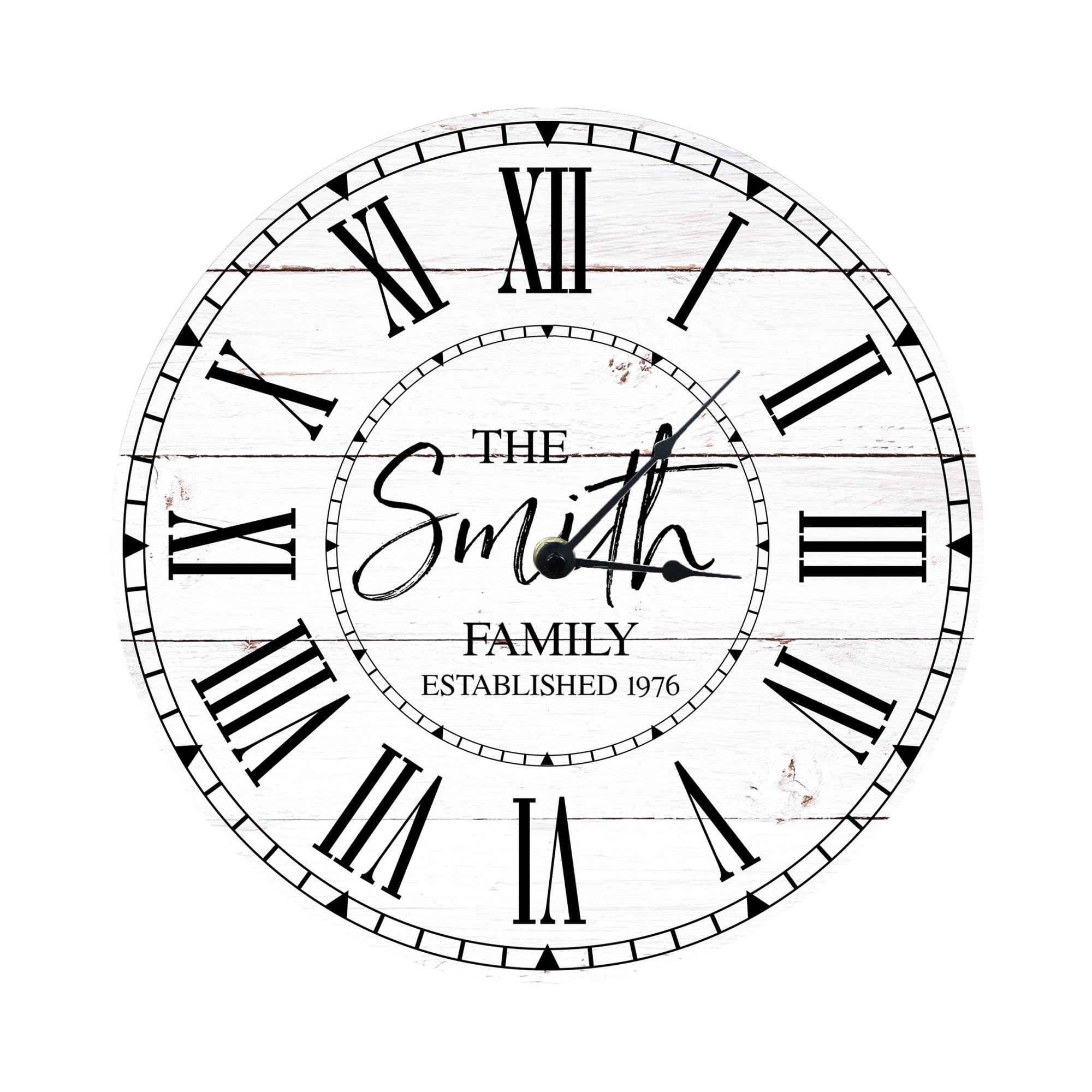 Custom Everyday Home and Family Wall Clock 12” x .0125” - The Family - LifeSong Milestones