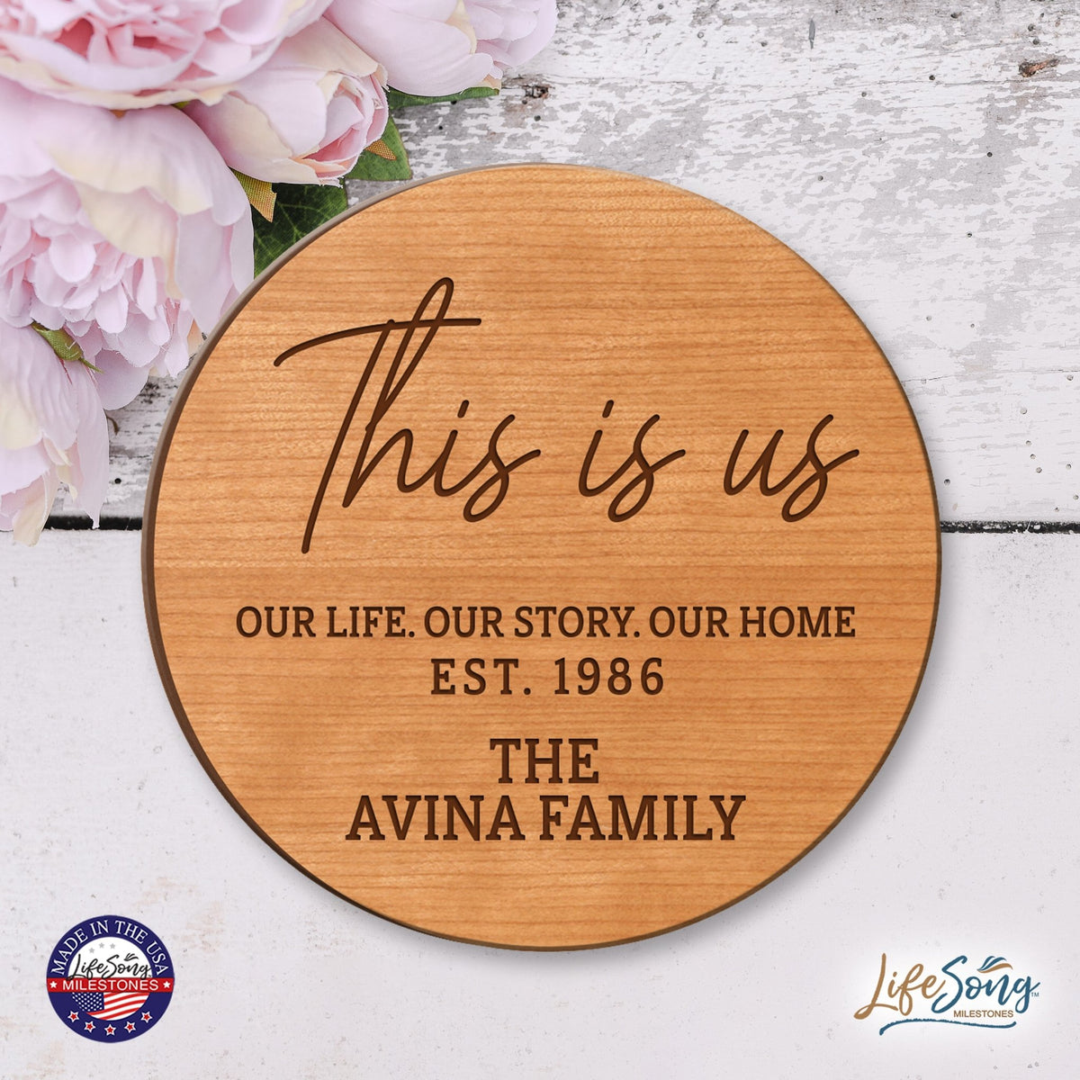 Custom Everyday Lazy Susan 12x12 This Is Us - LifeSong Milestones