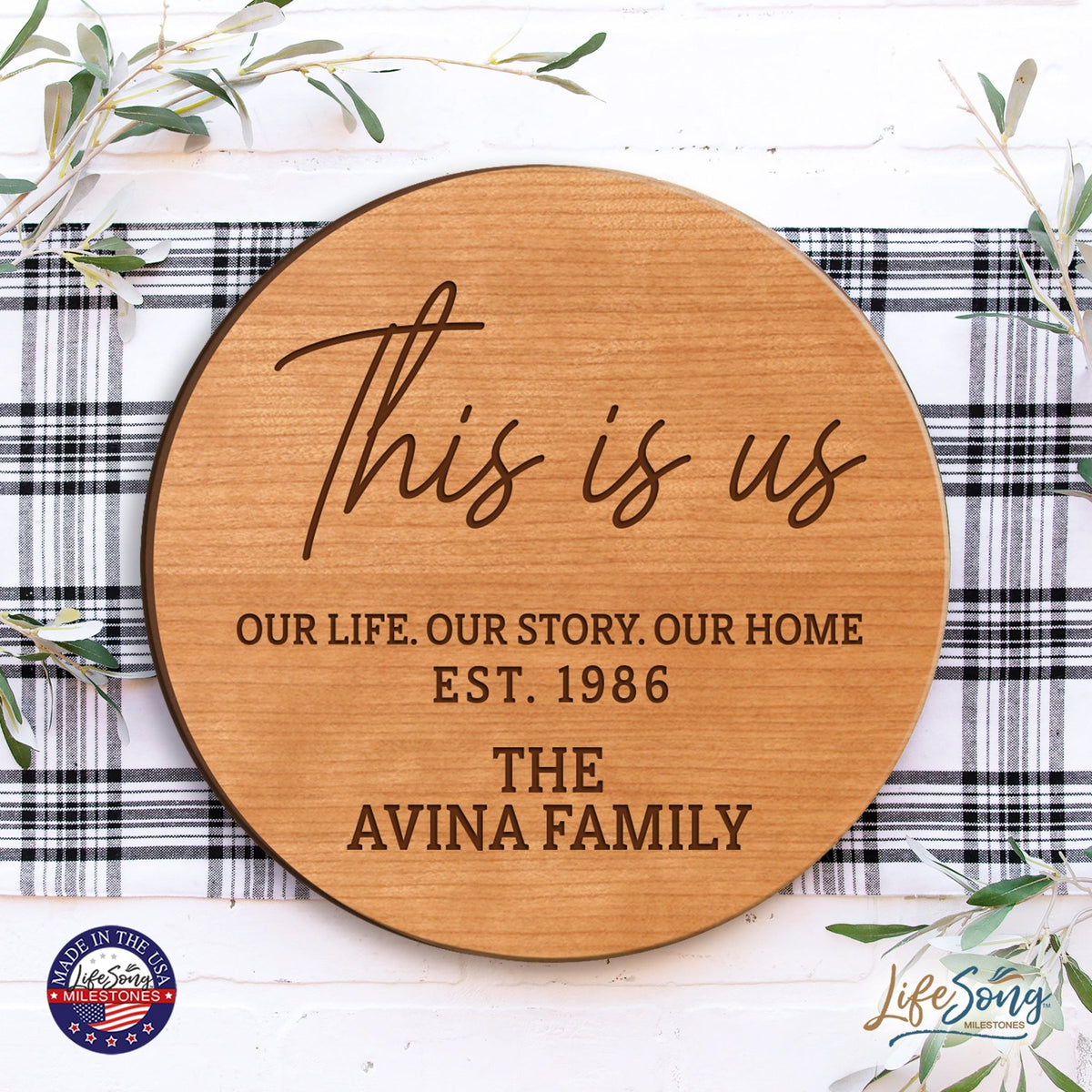 Custom Everyday Lazy Susan 12x12 This Is Us - LifeSong Milestones