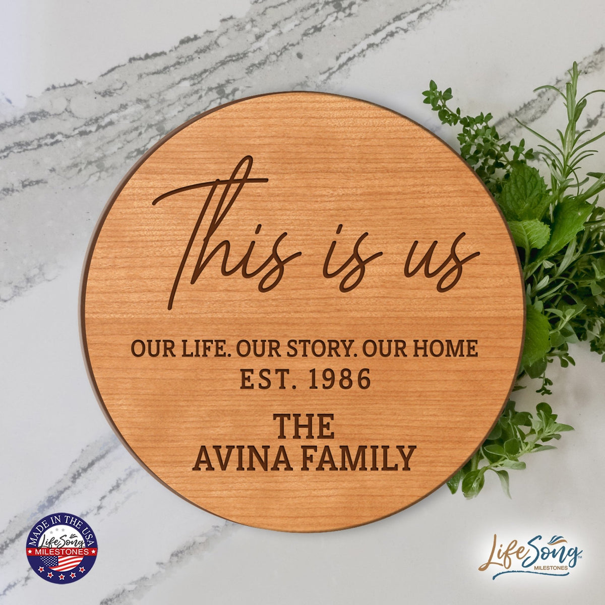 Custom Everyday Lazy Susan 12x12 This Is Us - LifeSong Milestones