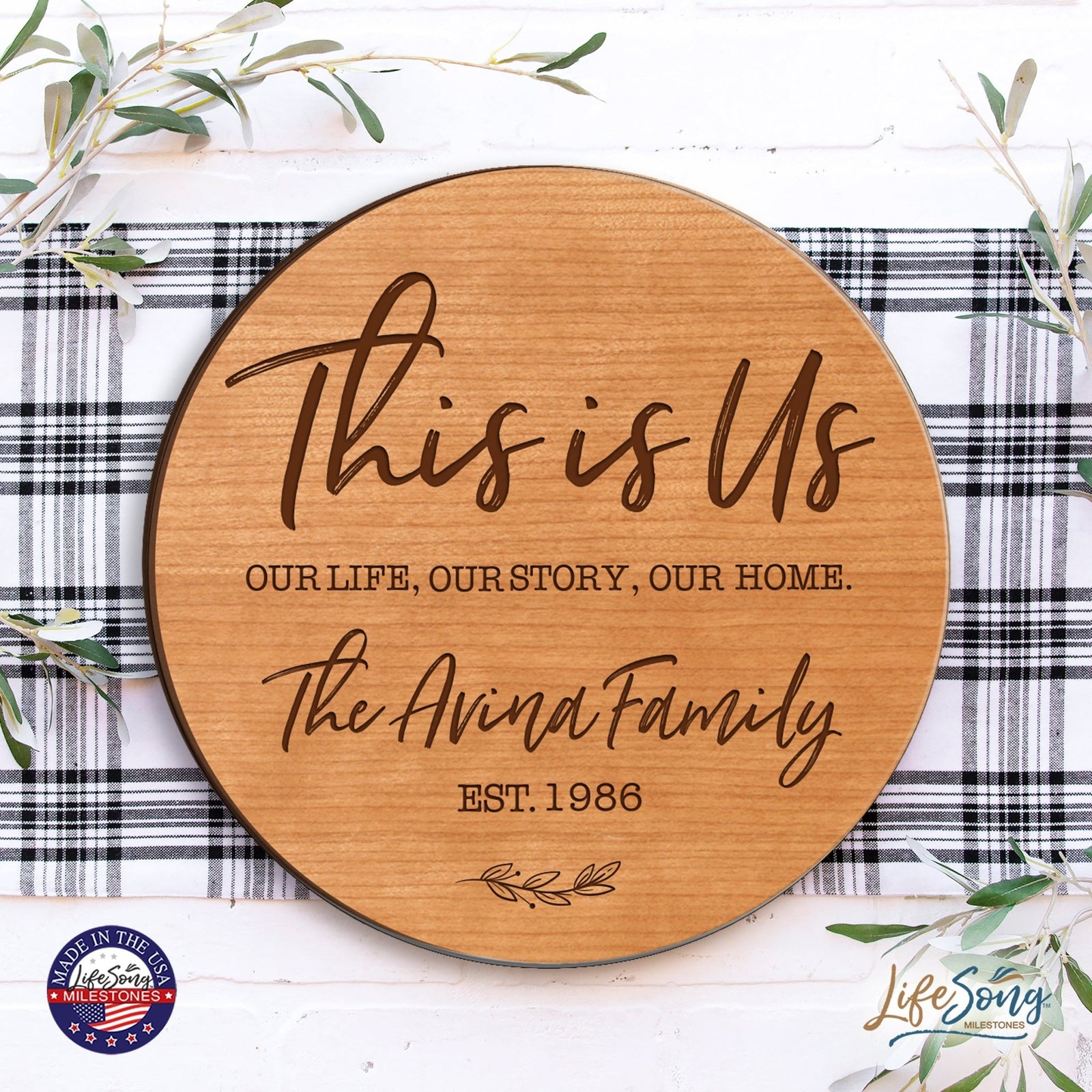 Custom Everyday Lazy Susan 12x12 This Is Us - LifeSong Milestones