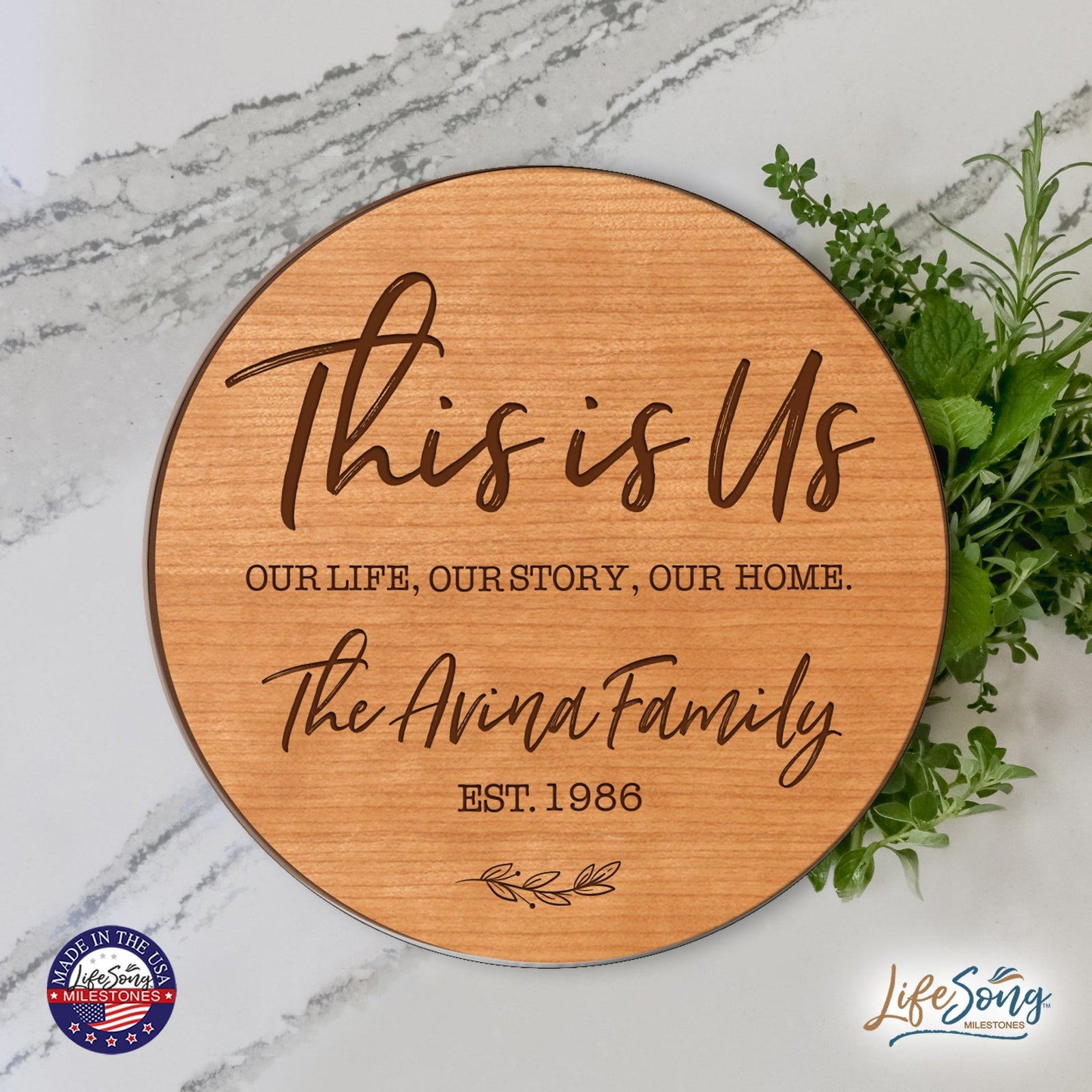 Custom Everyday Lazy Susan 12x12 This Is Us - LifeSong Milestones