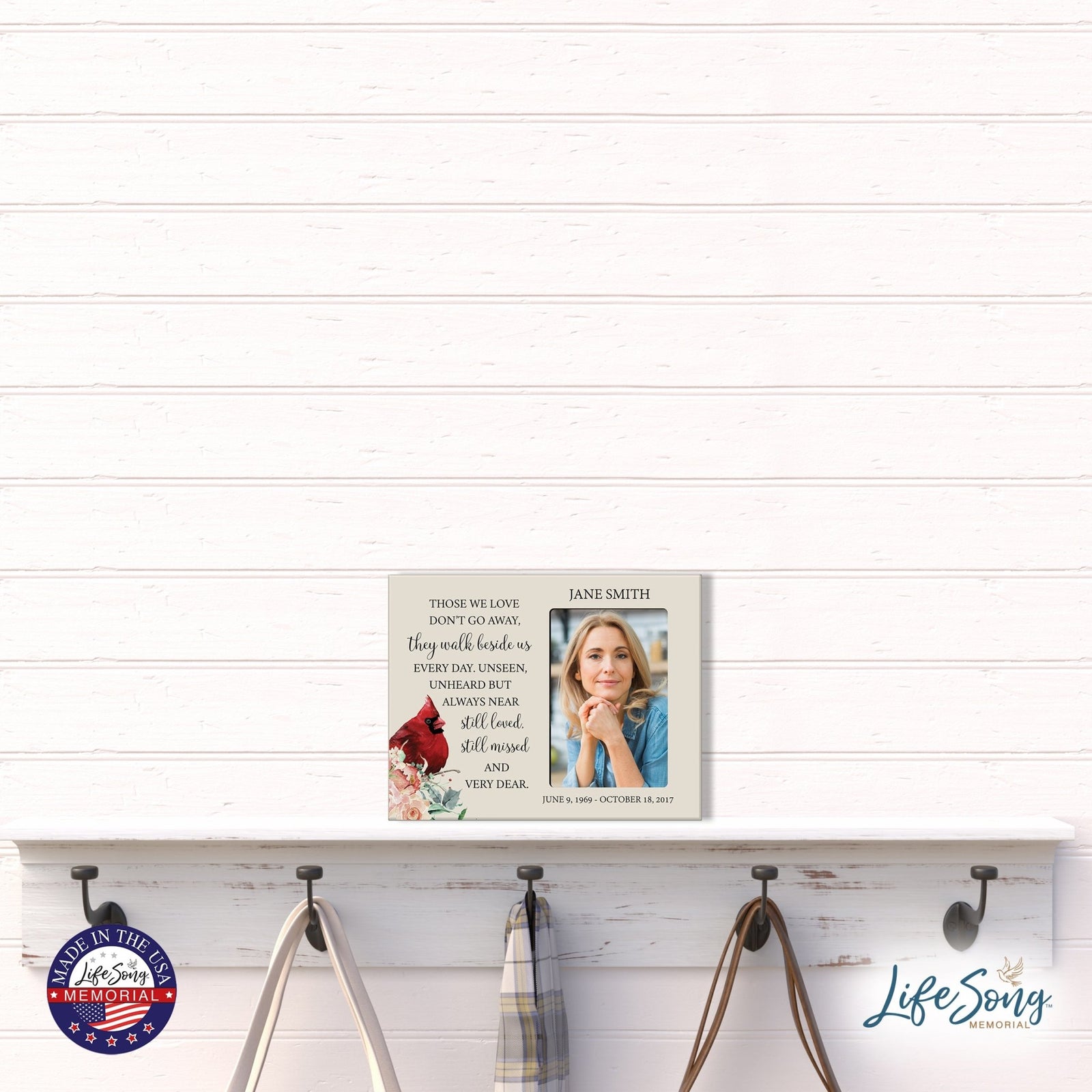 Custom Everyday Wooden Memorial 8x10 Picture Frame holds 4x6 photo Those We Love - LifeSong Milestones