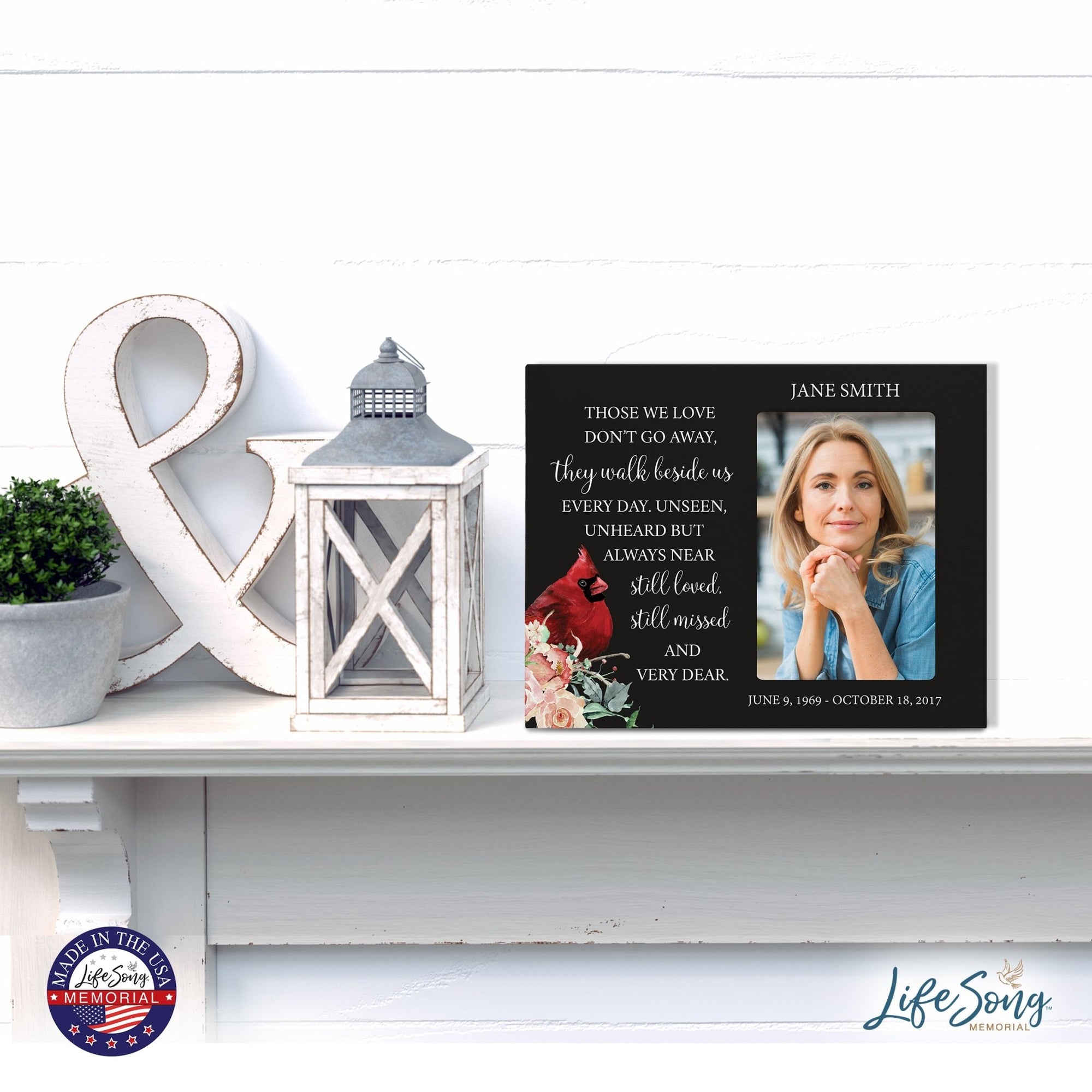 Custom Everyday Wooden Memorial 8x10 Picture Frame holds 4x6 photo Those We Love - LifeSong Milestones