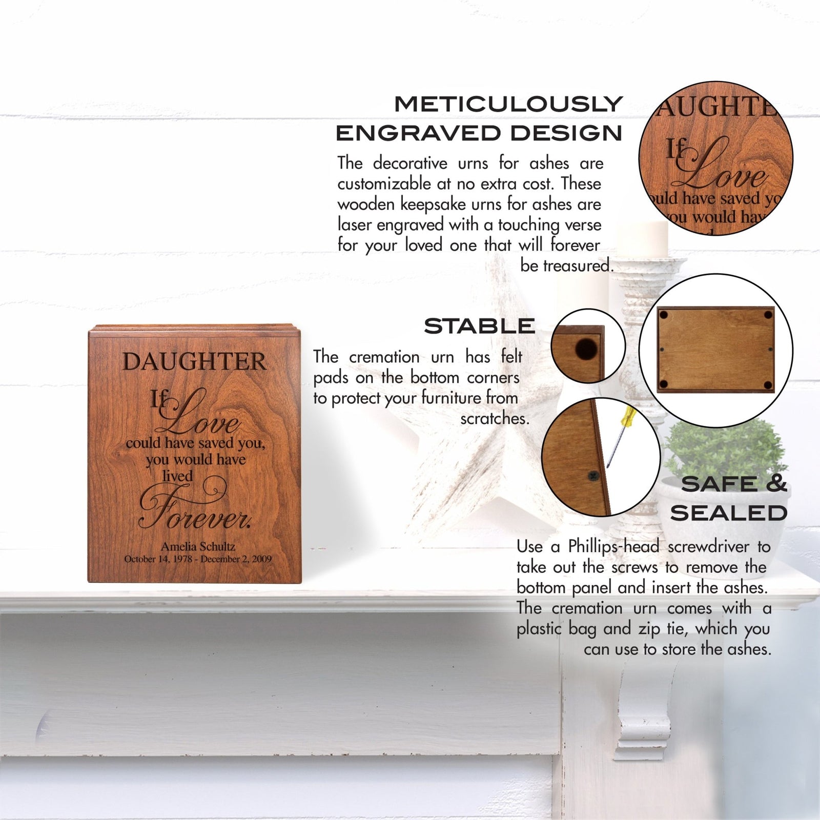 Custom Urn Box for Human Ashes