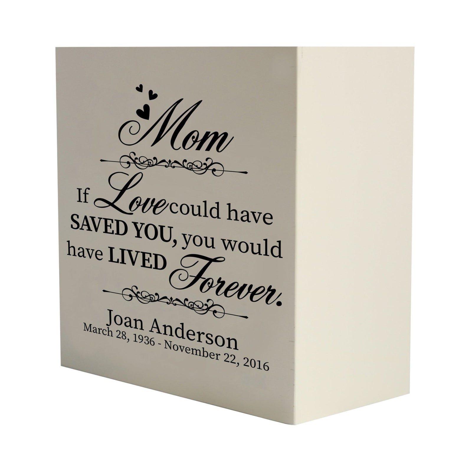 Shadow Box Urns Sympathy Gifts for Bereavement Cremation - LifeSong ...
