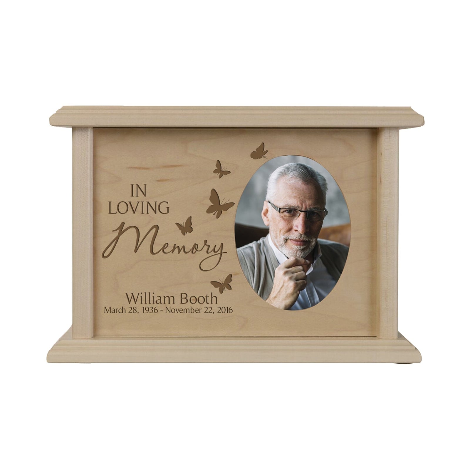 Unique Wooden Funeral Cremation Urn Box for Adult's Ashes