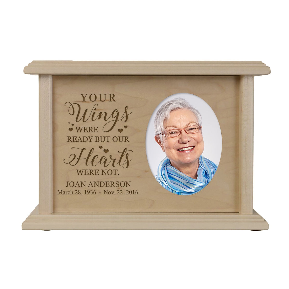 Personalized Adult Photo Cremation Urn Box for Loved Ones
