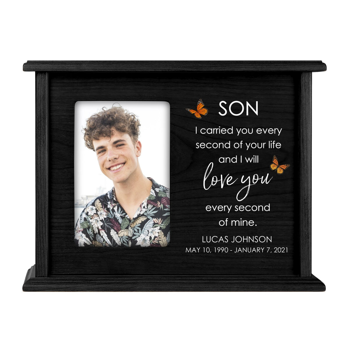 Personalized Wooden urns for Son