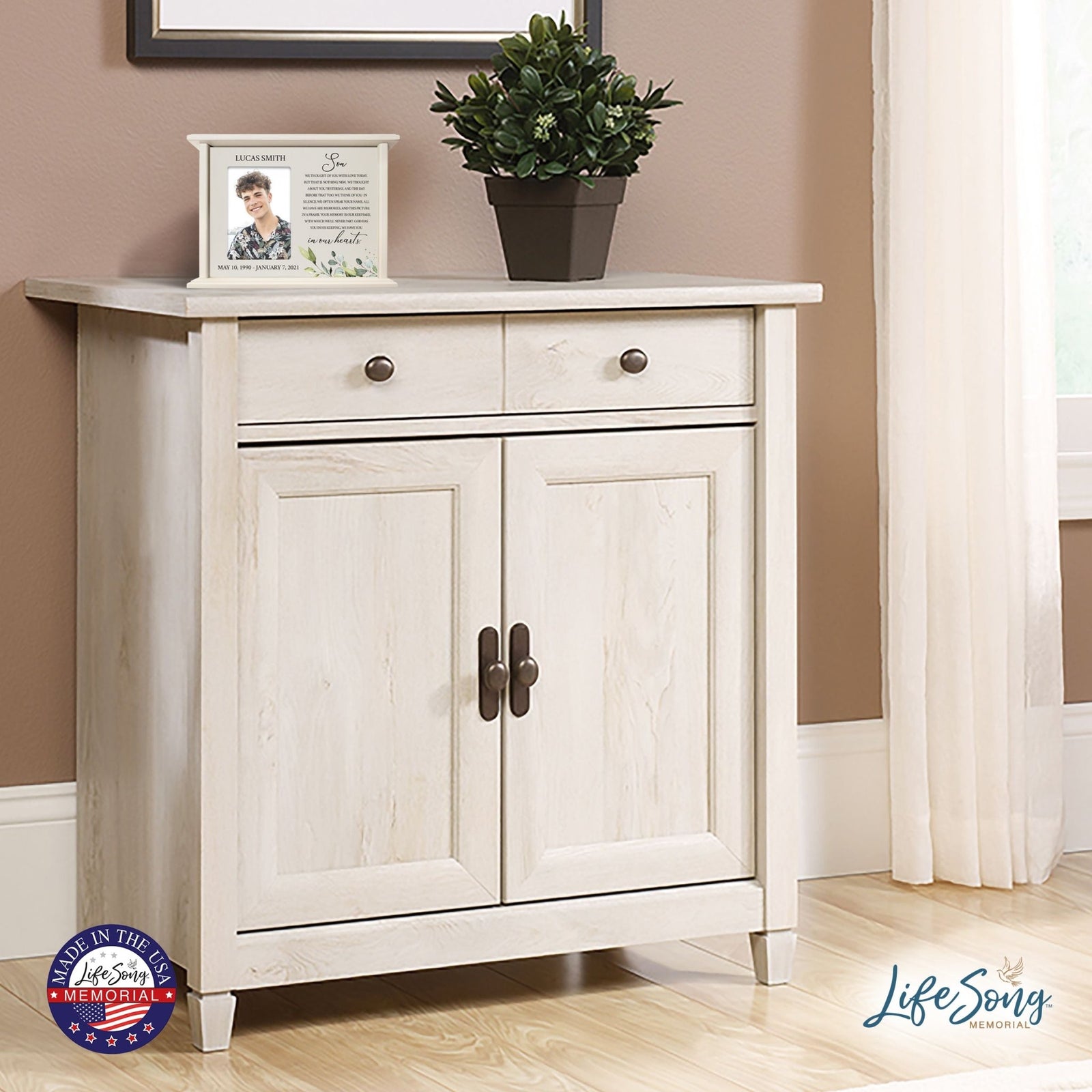 Unique cremation urn box for human ashes