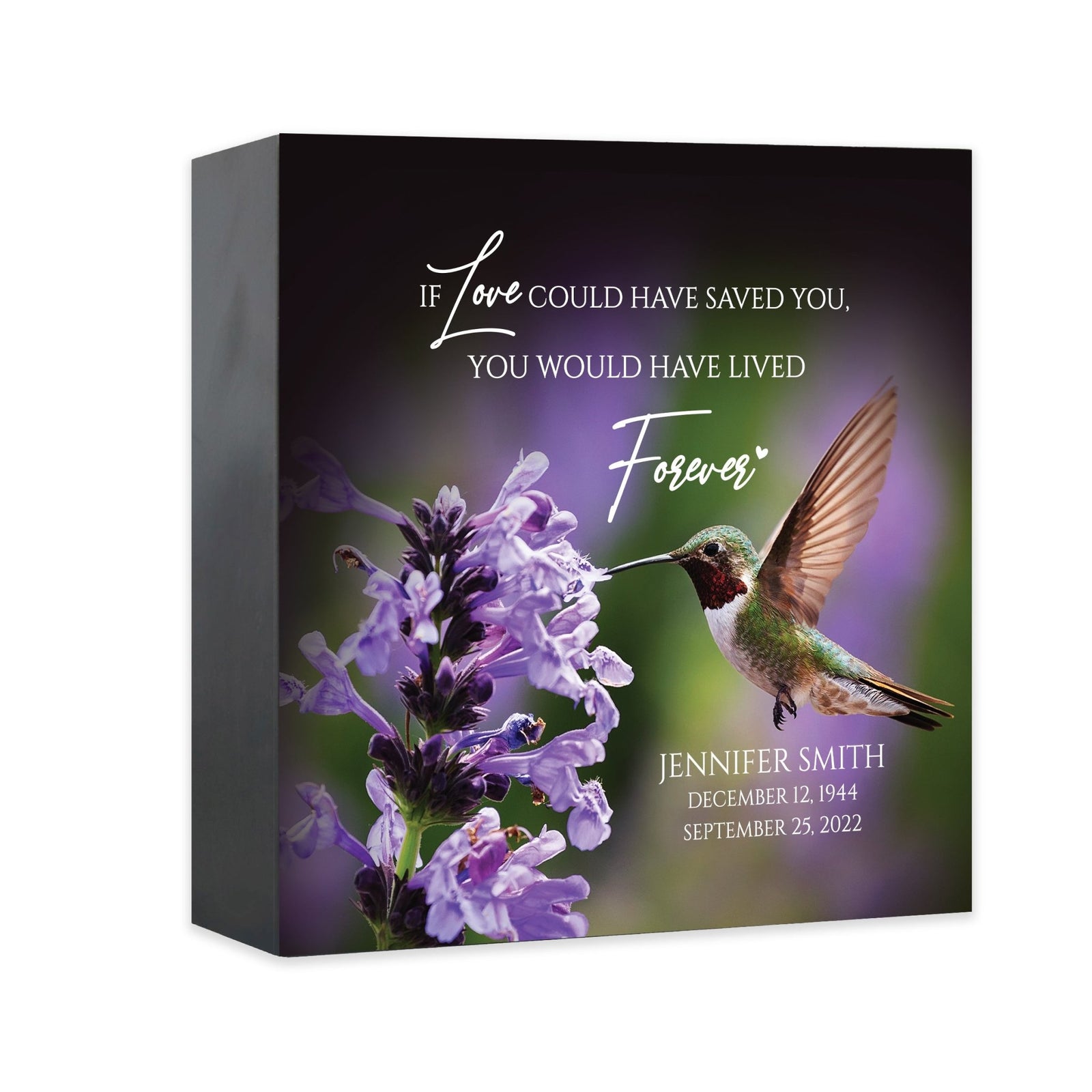 Personalized Modern Shadow Box Tabletop For Urn Ashes