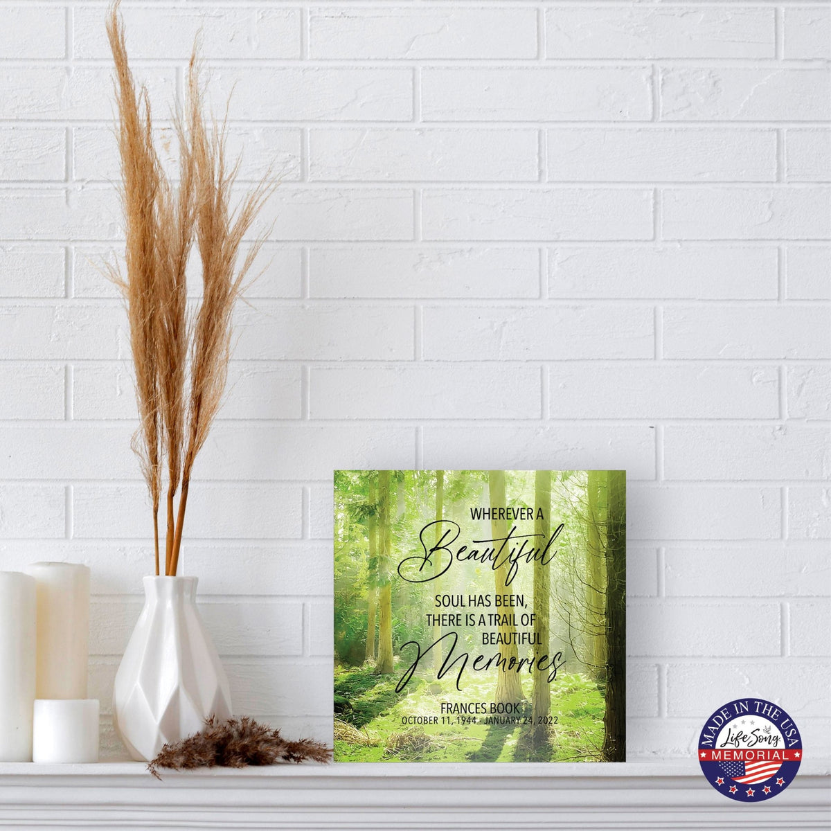 Personalized Memorial Shadow Box Keepsake Urn Box for Adult