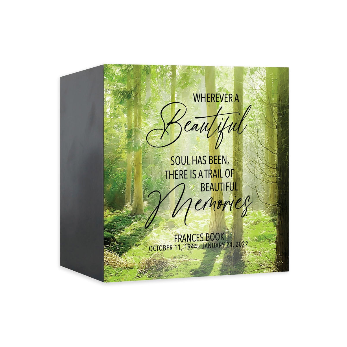 Personalized Memorial Shadow Box Keepsake Urn Box for Adult