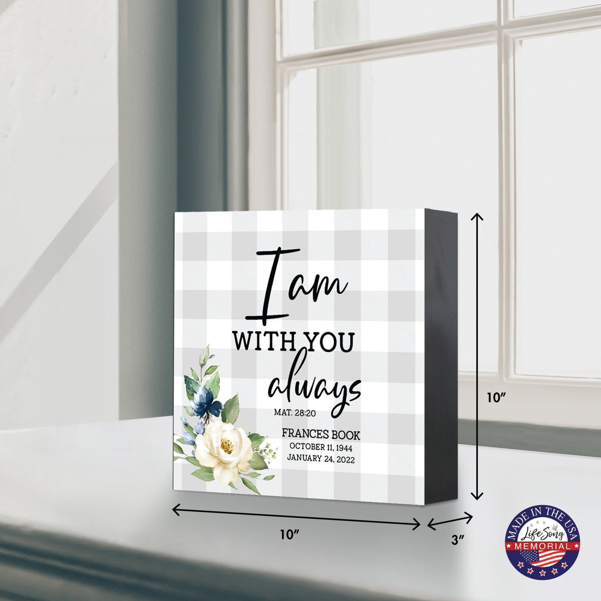 Personalized Modern Shadow Box Tabletop For Urn Ashes