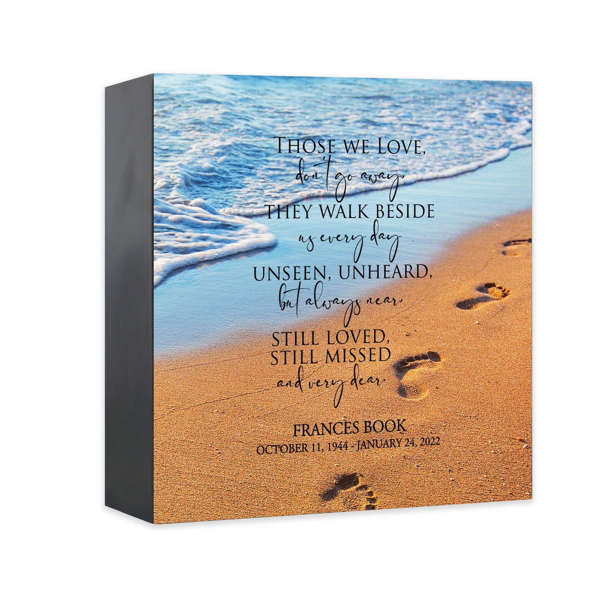 Memorial Customizable Tabletop Shadow Box Urn For Human Ashes