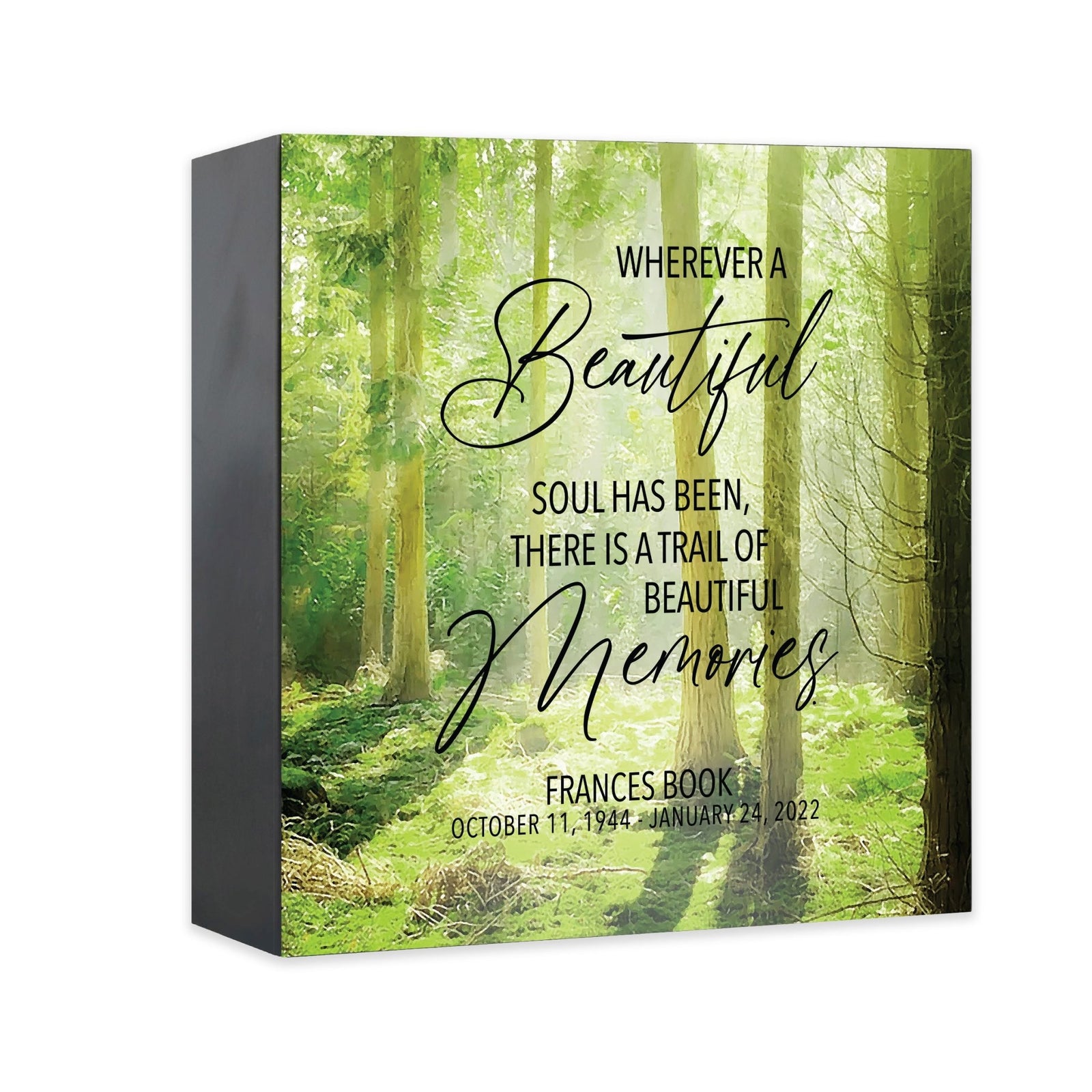 Custom Modern Shadow Box Urn Memorial Bereavement Gift Ideas
