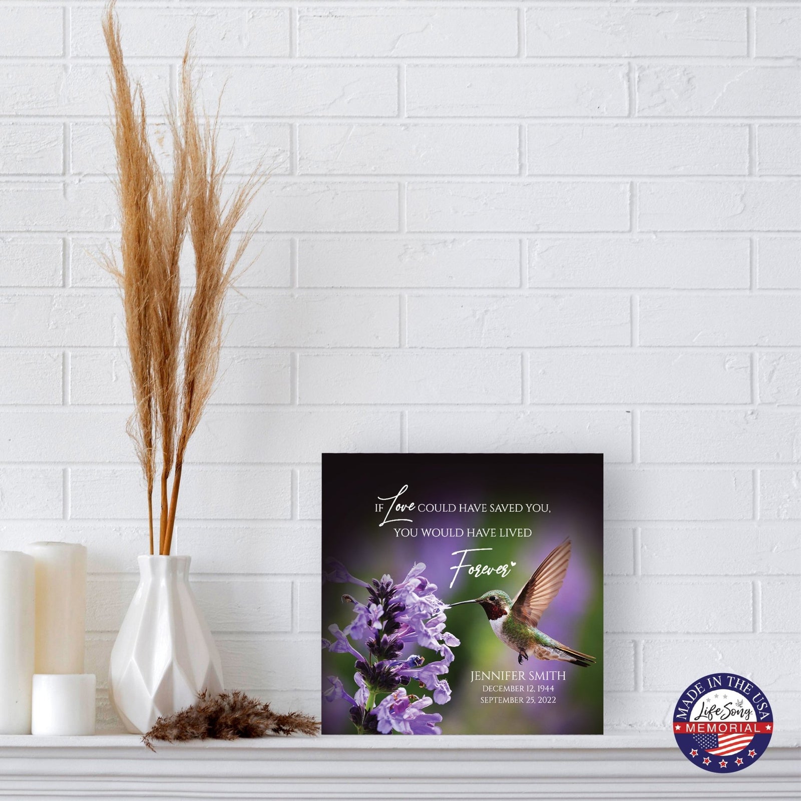 Personalized Modern Shadow Box Urn For Funeral Sympathy Gift