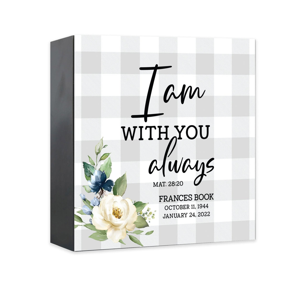 Custom Memorial Shadow Box Urn Box for Human Ashes