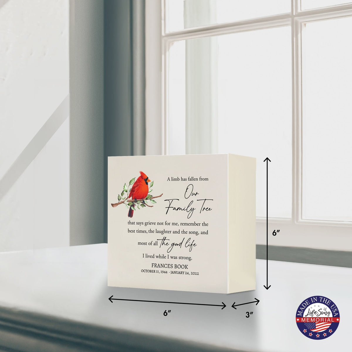 Personalized Modern Shadow Box Urn For Funeral Sympathy Gift