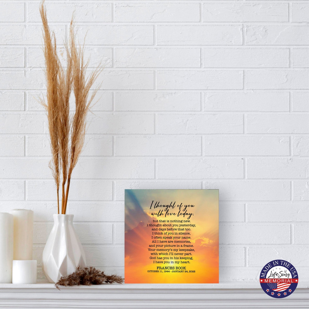 Personalized Funeral Shadow Box Cremation Urn For Human Ashes