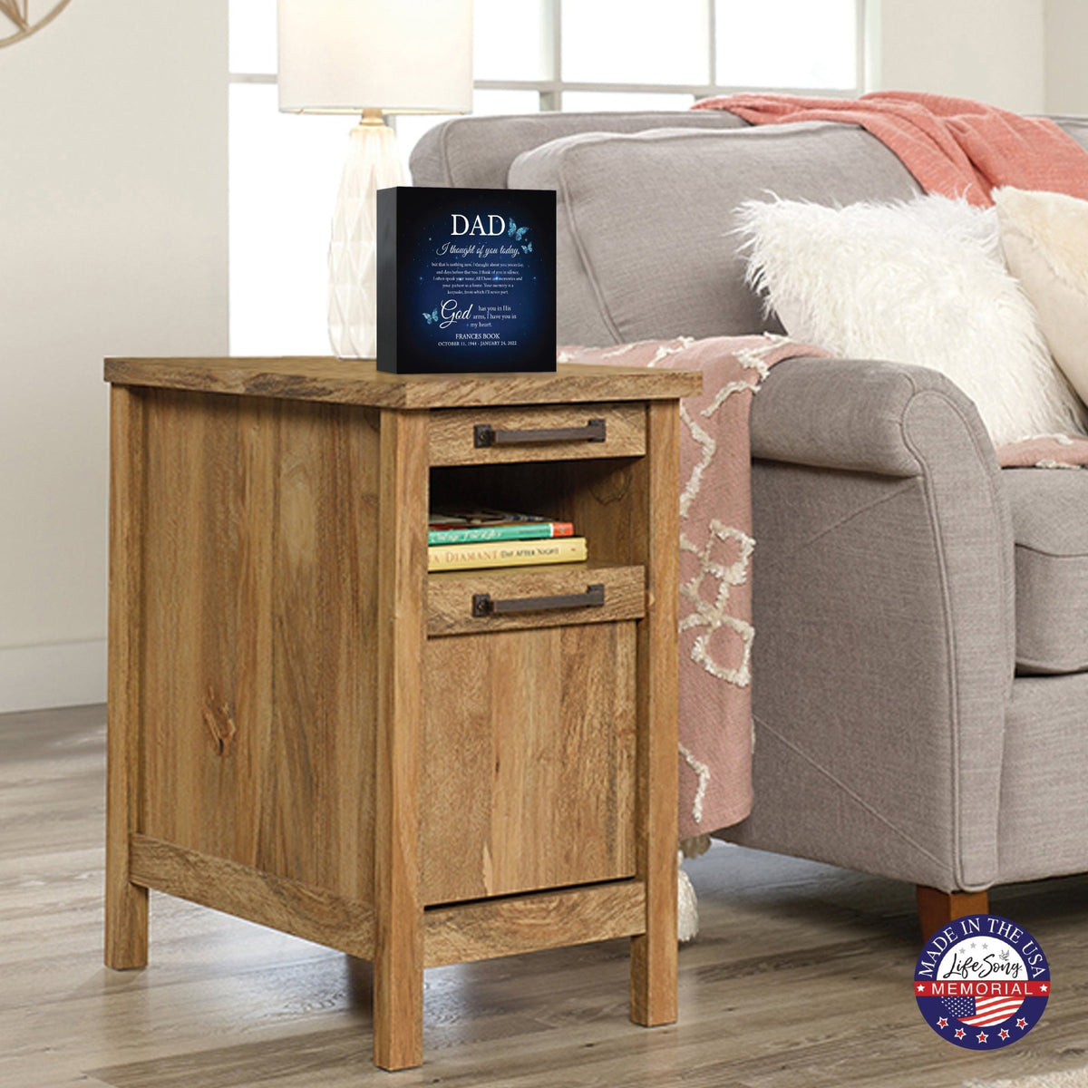 Custom Modern Shadow Box Urn Memorial Bereavement Gift Ideas