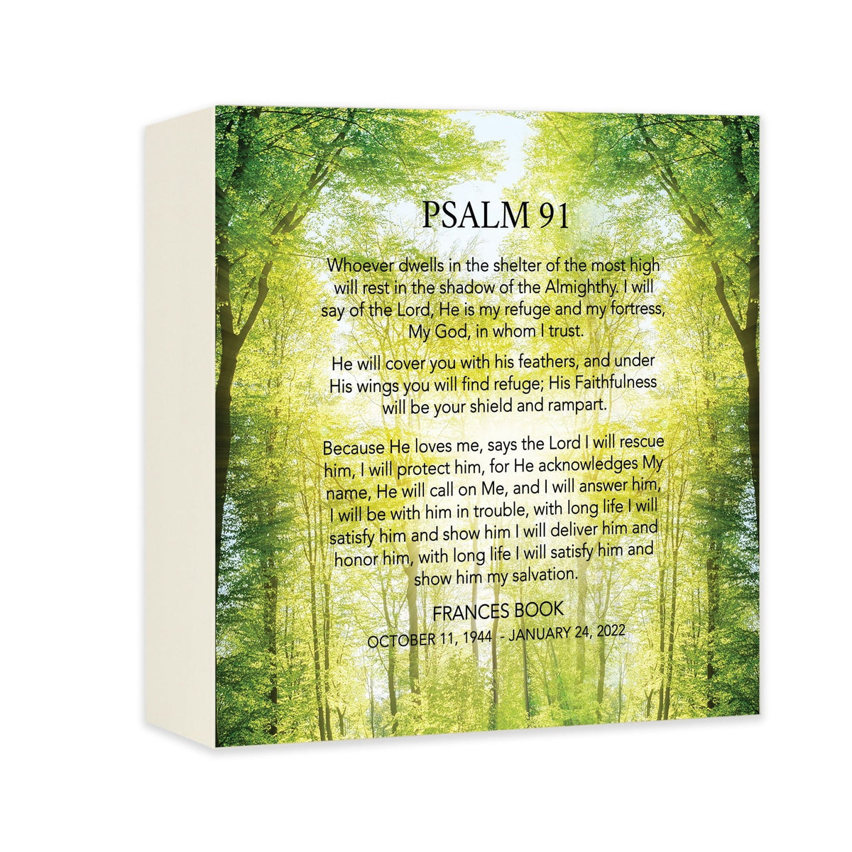 Memorial Customizable Tabletop Shadow Box Urn For Human Ashes