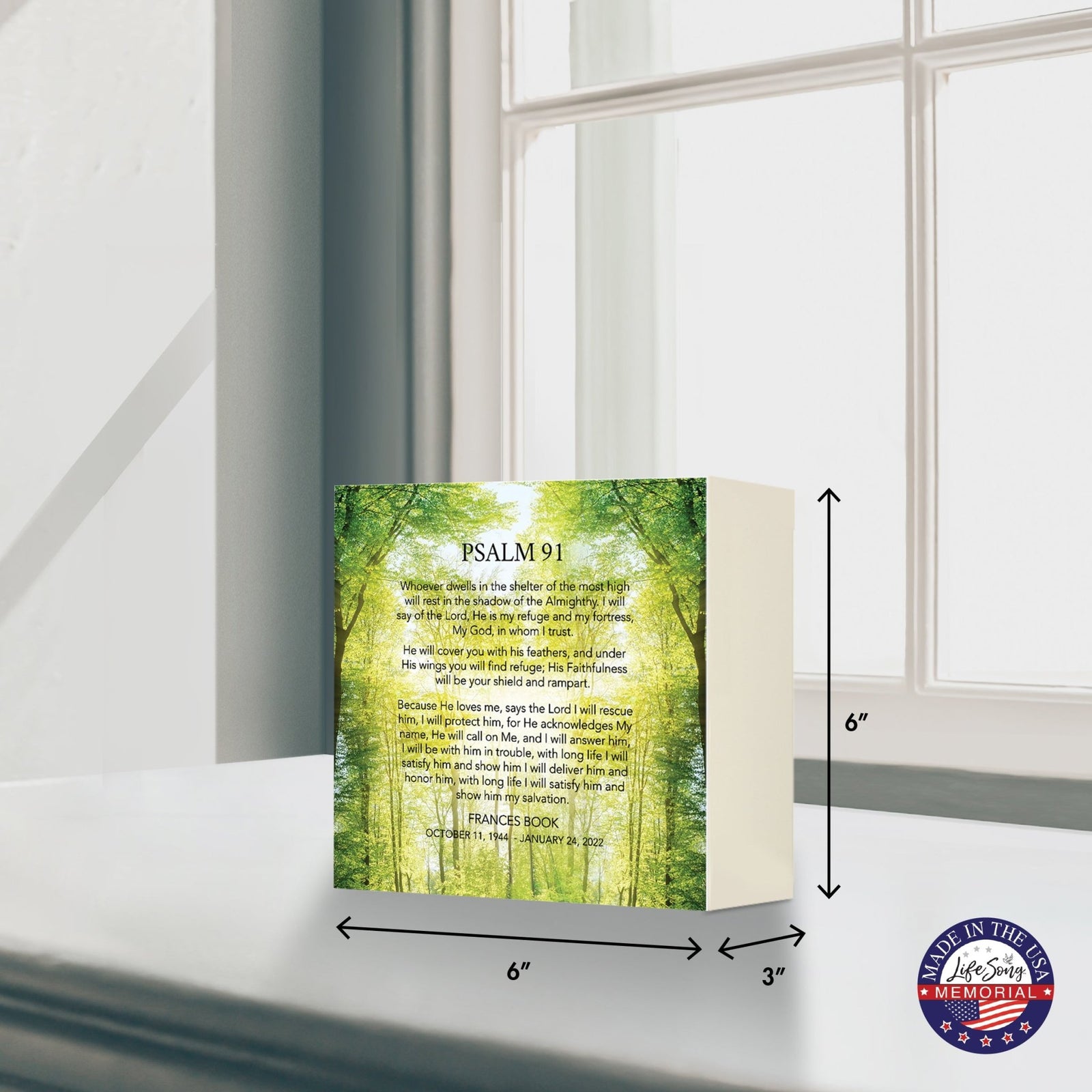 Personalized Modern Shadow Box Urn For Funeral Sympathy Gift