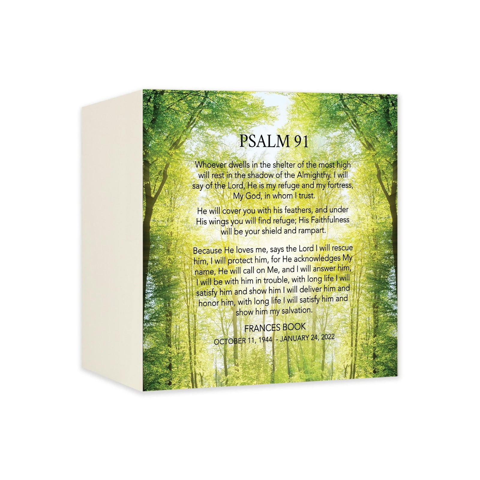 Memorial Customizable Tabletop Shadow Box Urn For Human Ashes