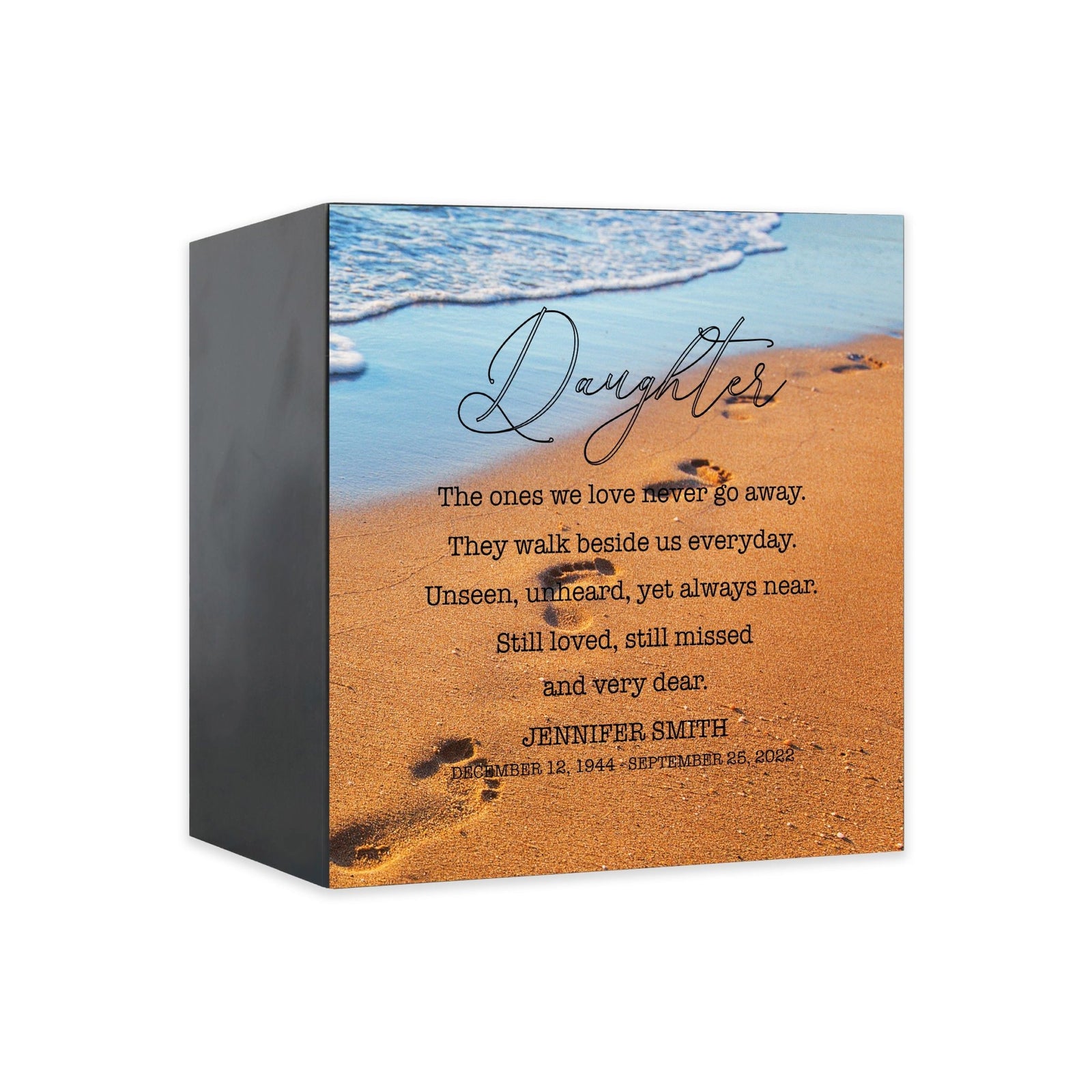 Custom Memorial Shadow Box Urn Box for Human Ashes - The Ones We Love - LifeSong Milestones