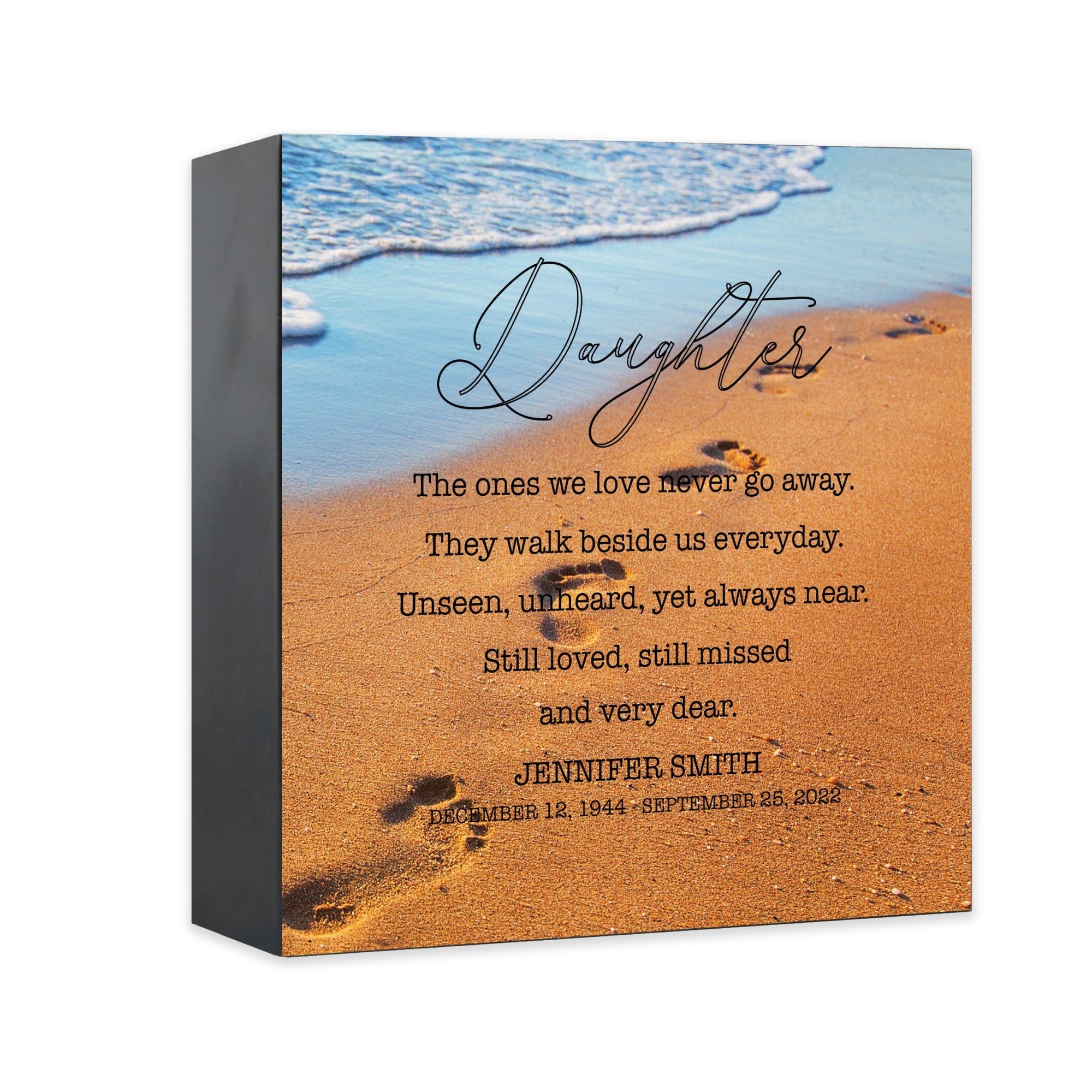 Custom Memorial Shadow Box Urn Box for Human Ashes - The Ones We Love - LifeSong Milestones