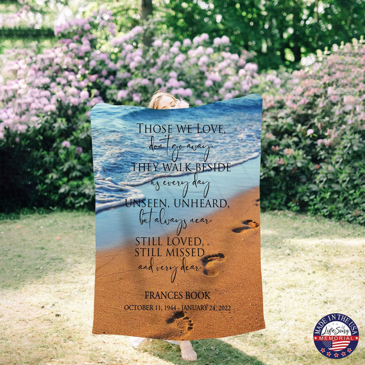 Custom Memorial Soft Throw Blankets for Home Décor - LifeSong Milestones