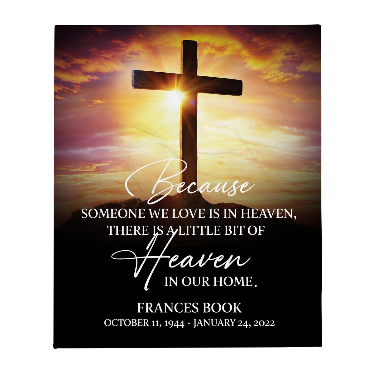 Custom Memorial Soft Throw Blankets for Home Décor - LifeSong Milestones
