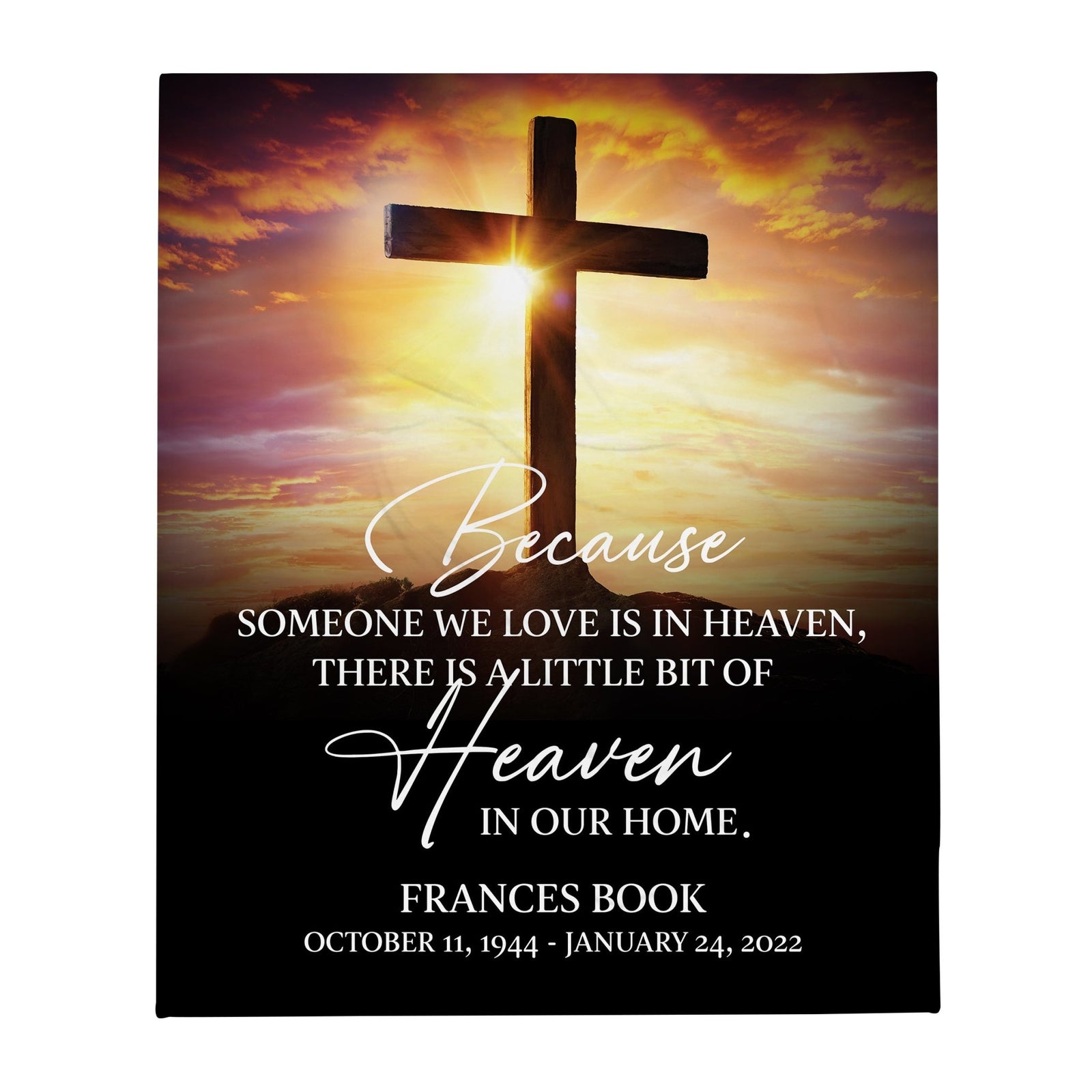 Custom Memorial Soft Throw Blankets for Home Décor - LifeSong Milestones