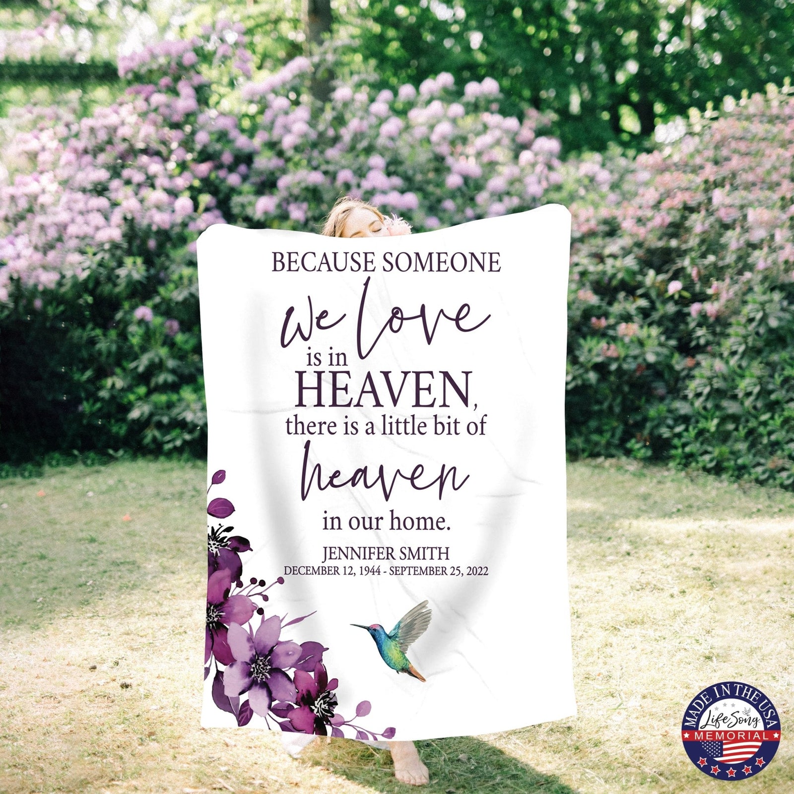 Custom Memorial Soft Throw Blankets for Home Décor - LifeSong Milestones