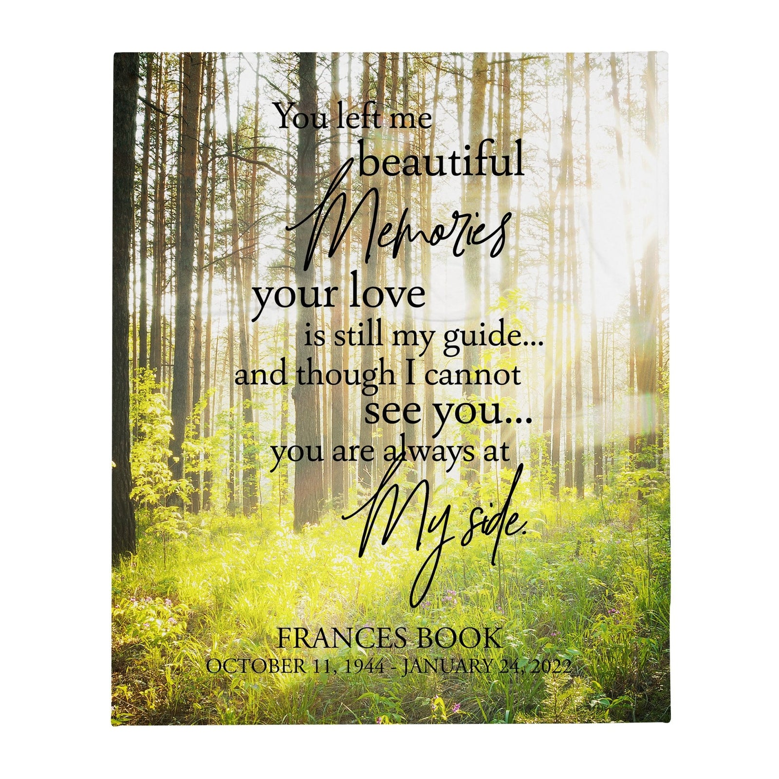 Custom Memorial Soft Throw Blankets for Home Décor - LifeSong Milestones