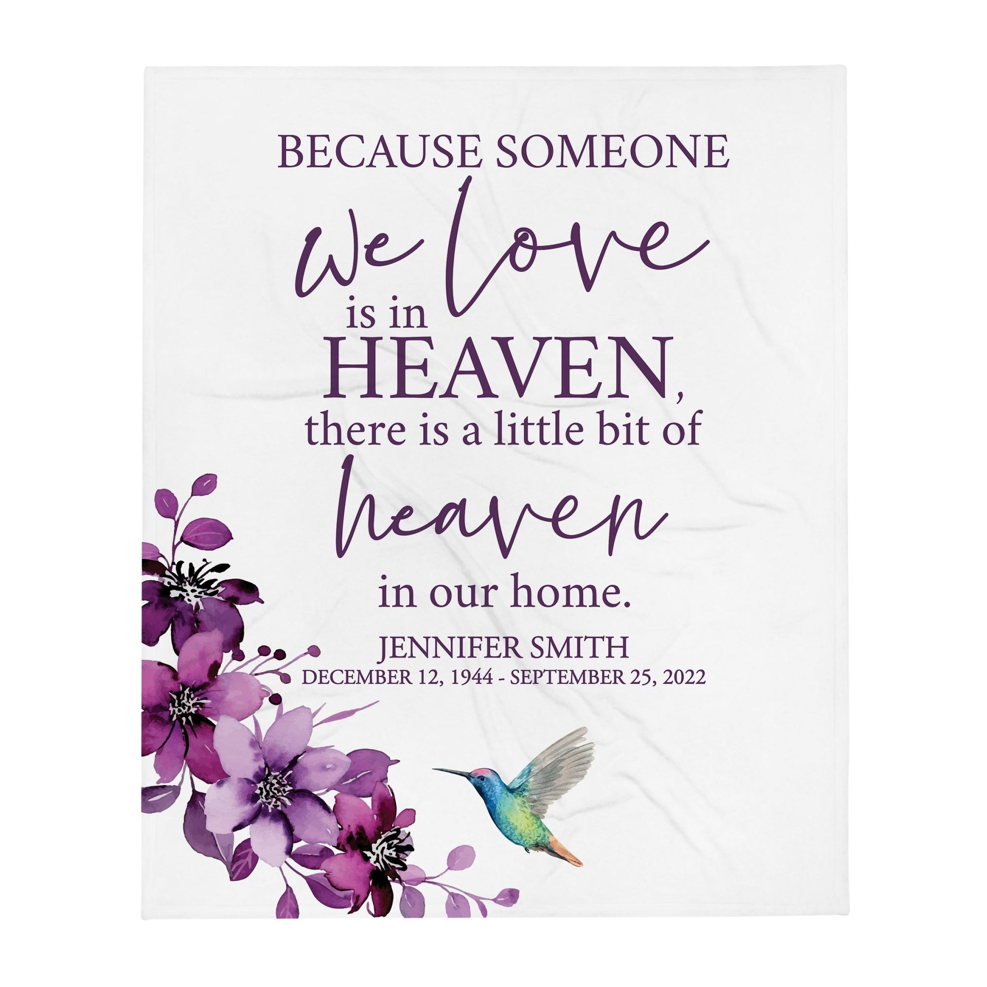 Custom Memorial Soft Throw Blankets for Home Décor - LifeSong Milestones