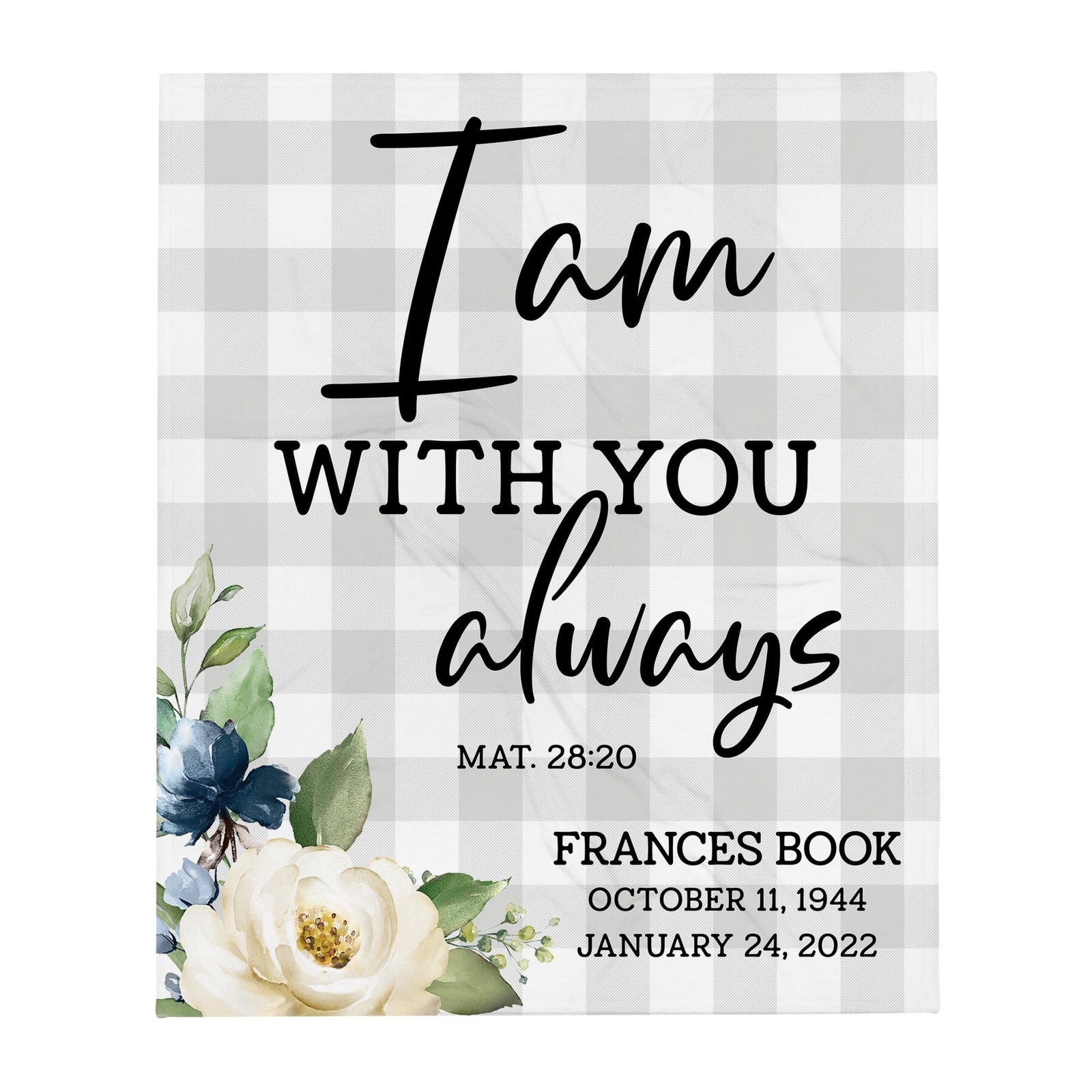 Custom Memorial Soft Throw Blankets for Home Décor - LifeSong Milestones