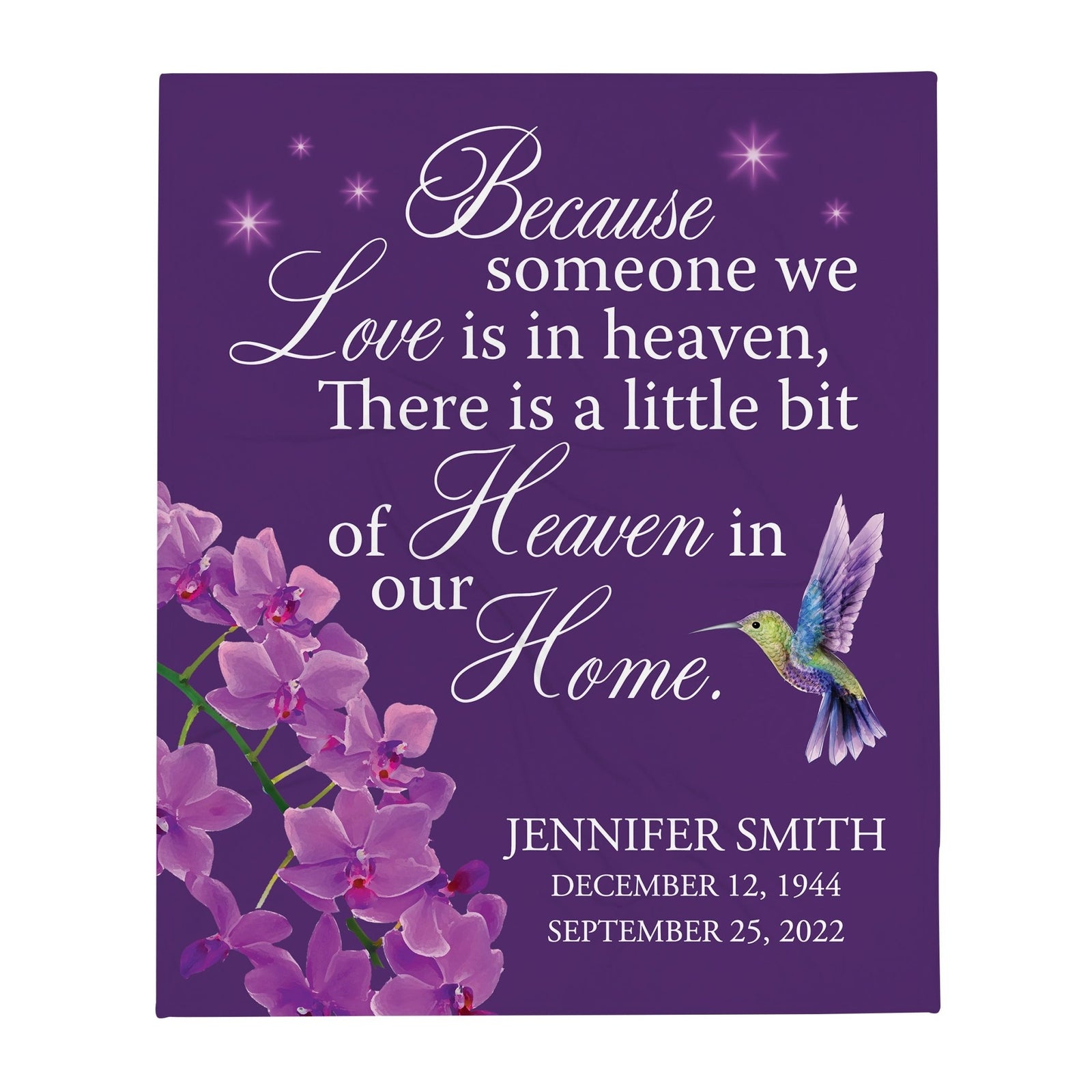 Custom Memorial Soft Throw Blankets for Home Décor - LifeSong Milestones