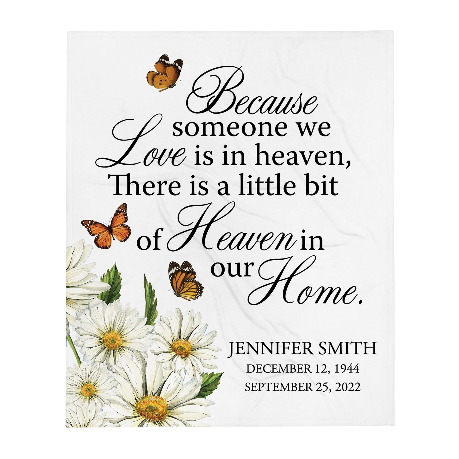 Custom Memorial Soft Throw Blankets for Home Décor - LifeSong Milestones