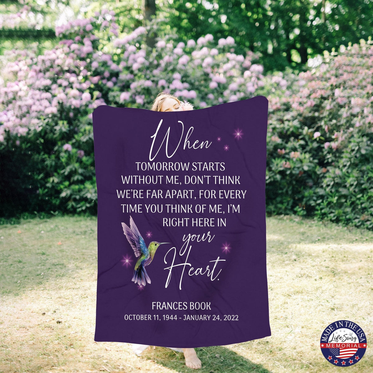 Custom Memorial Soft Throw Blankets for Home Décor - LifeSong Milestones