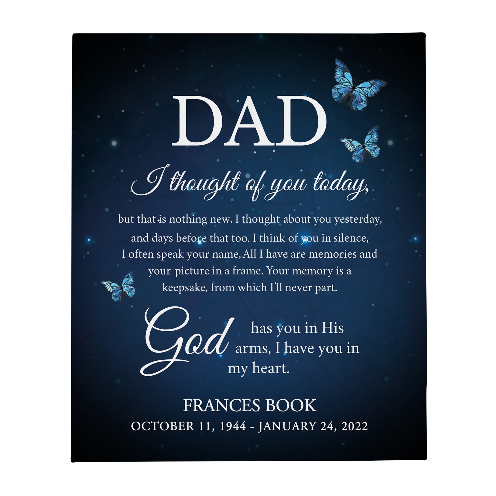 Custom Memorial Soft Throw Blankets for Home Décor - LifeSong Milestones